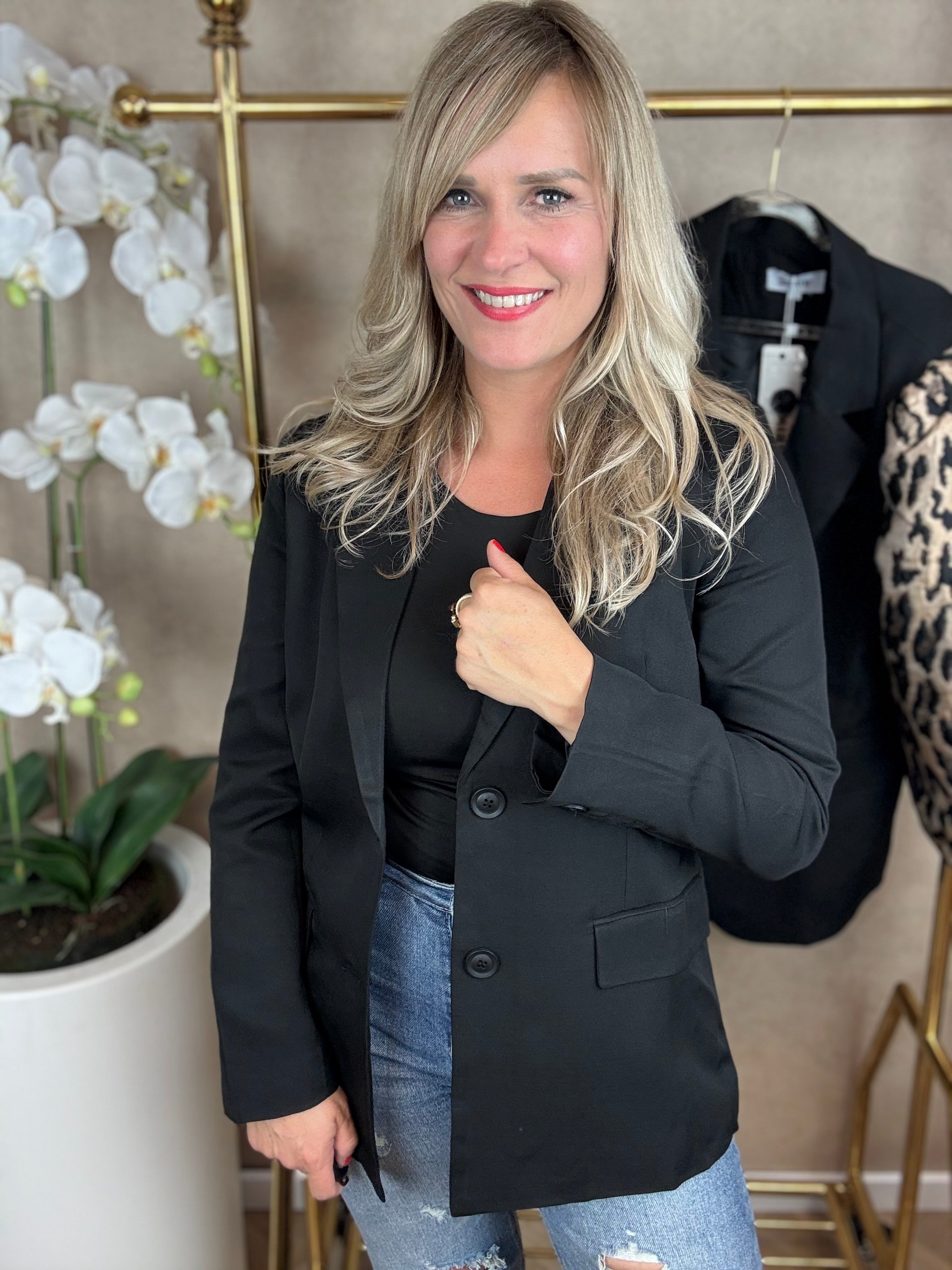 Blazer | Strikjes | Zwart