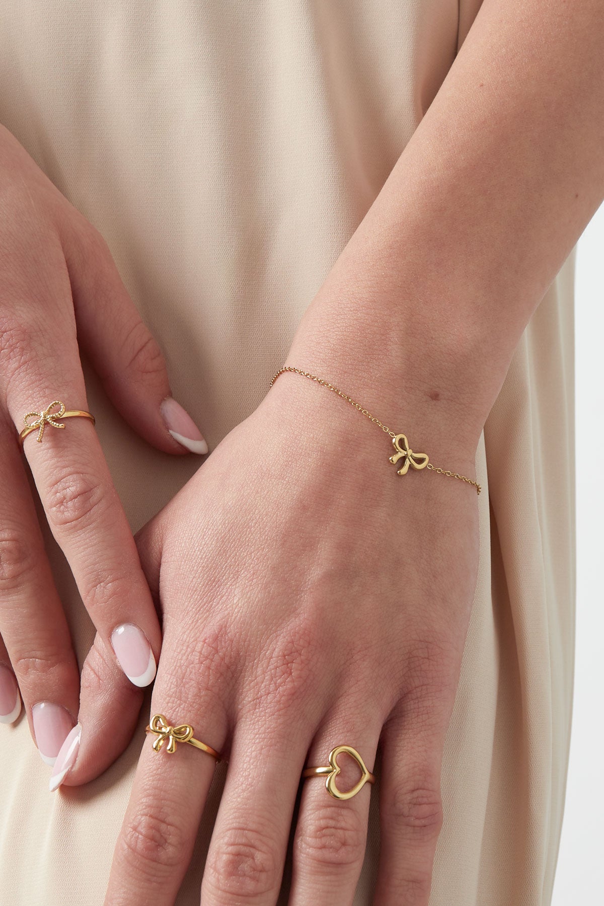 Fijn Armbandje | Met Strikje | Goud