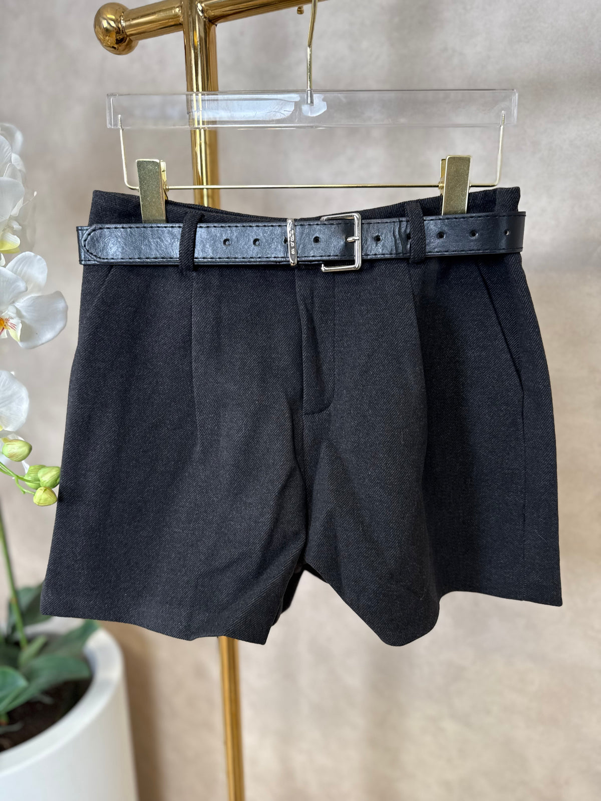 Hose | Tweed-Stoff | Grau