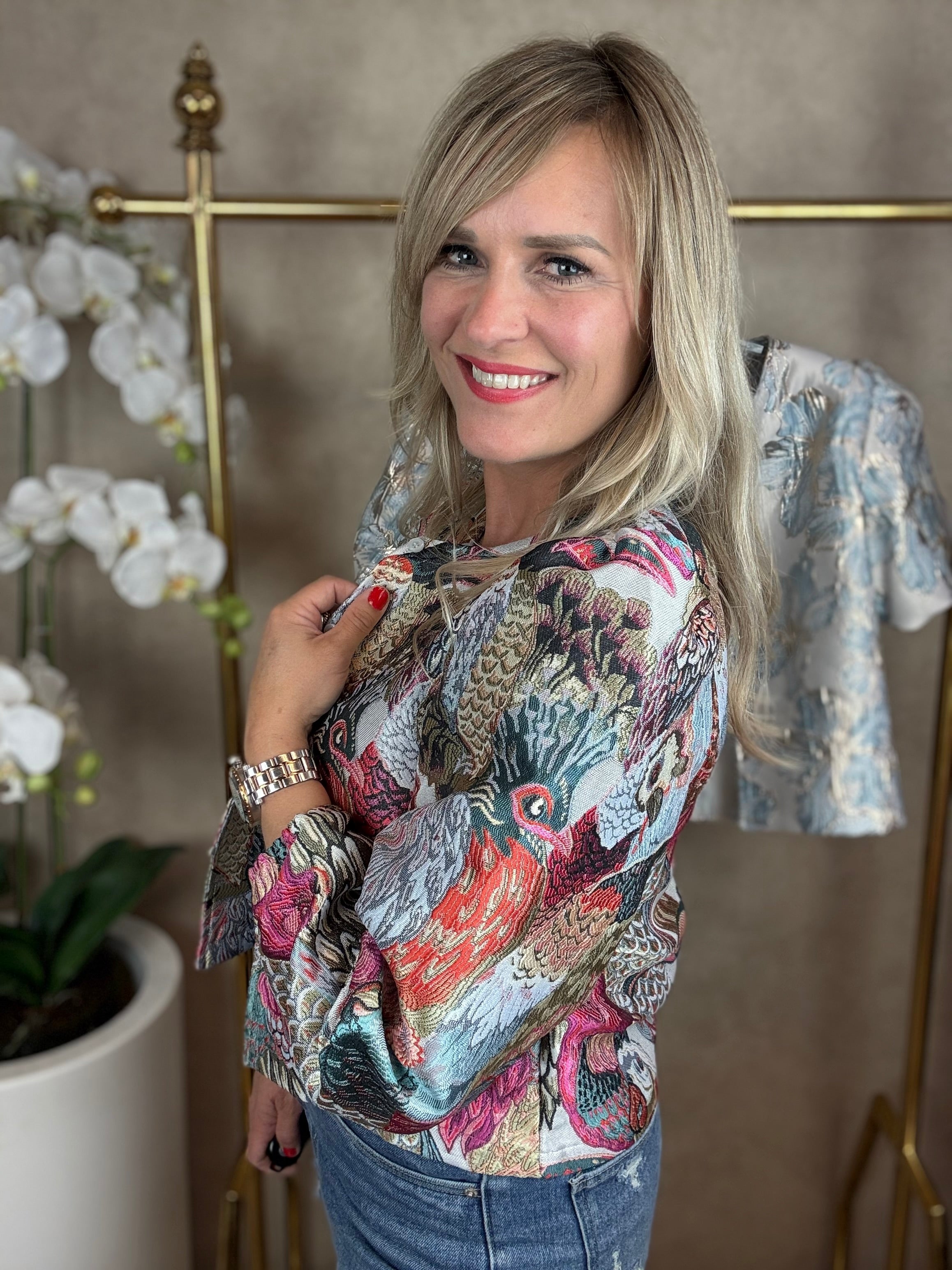 Jasje | Vogelprint | Roze