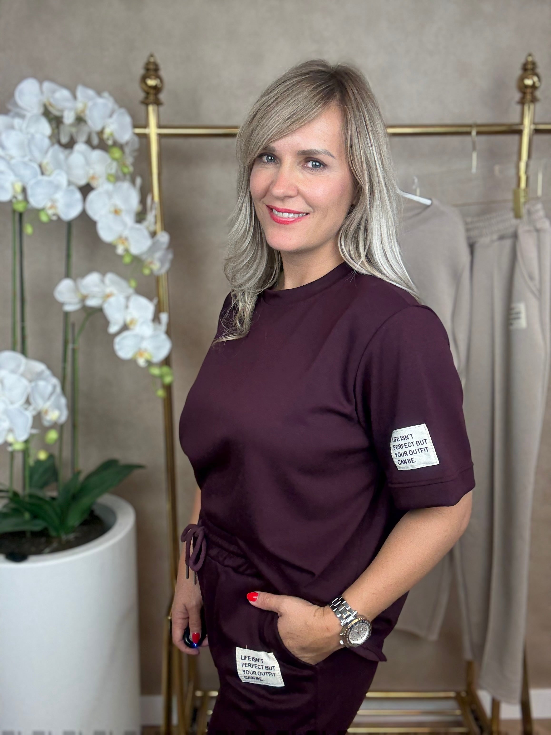 Set | Joggingpak | bordeaux rood