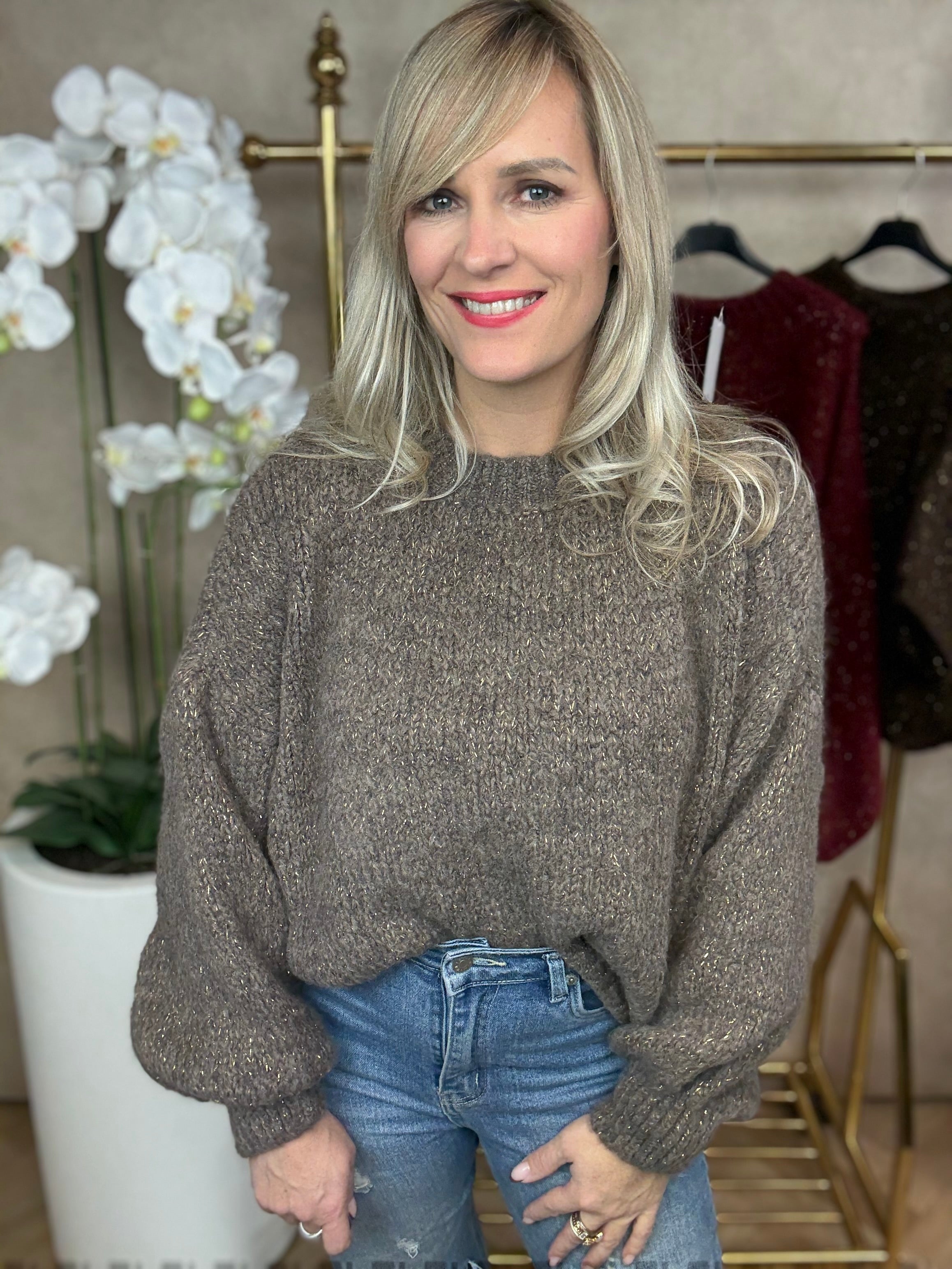 Trui | Ambika gebreid | Taupe