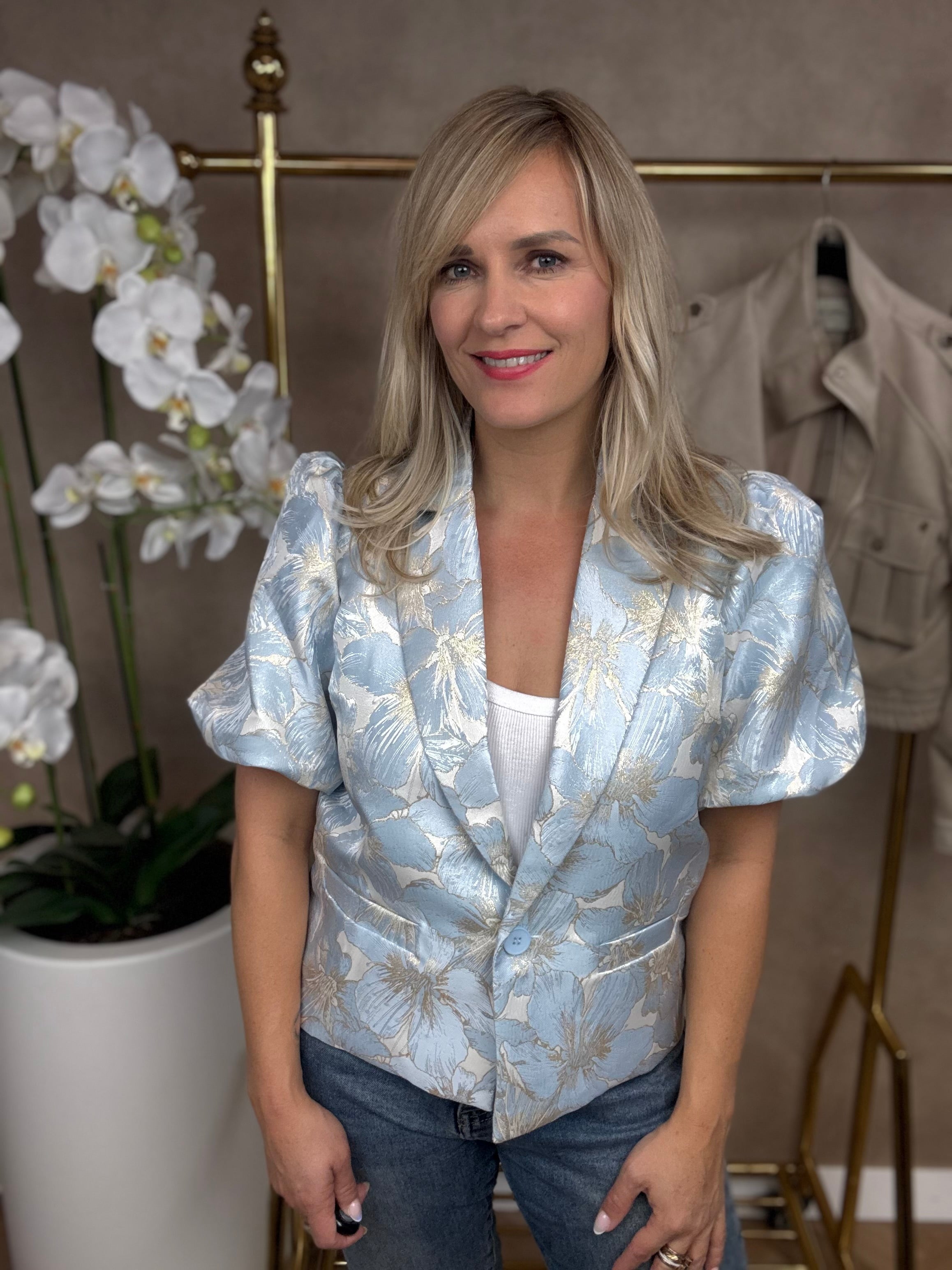 Blazer | Korte Mouw | Blauw