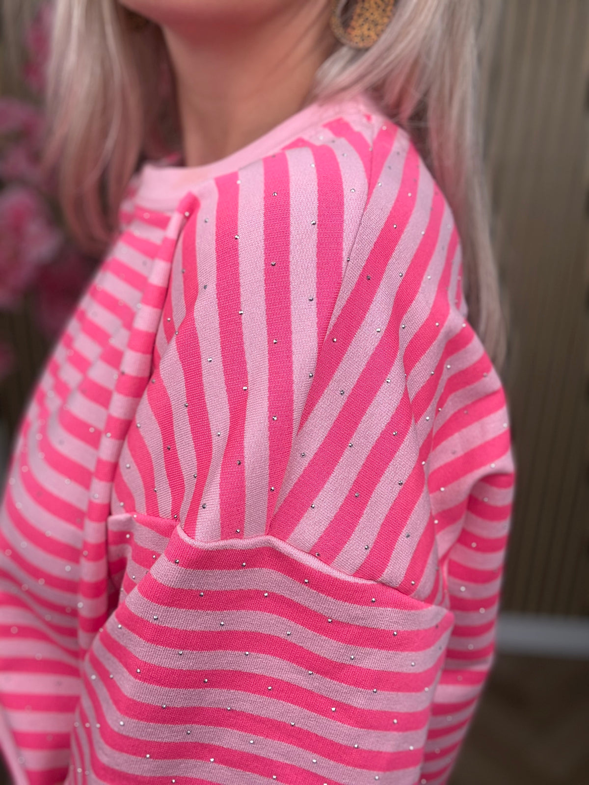 Shirt | Streifen Glitter | Rosa