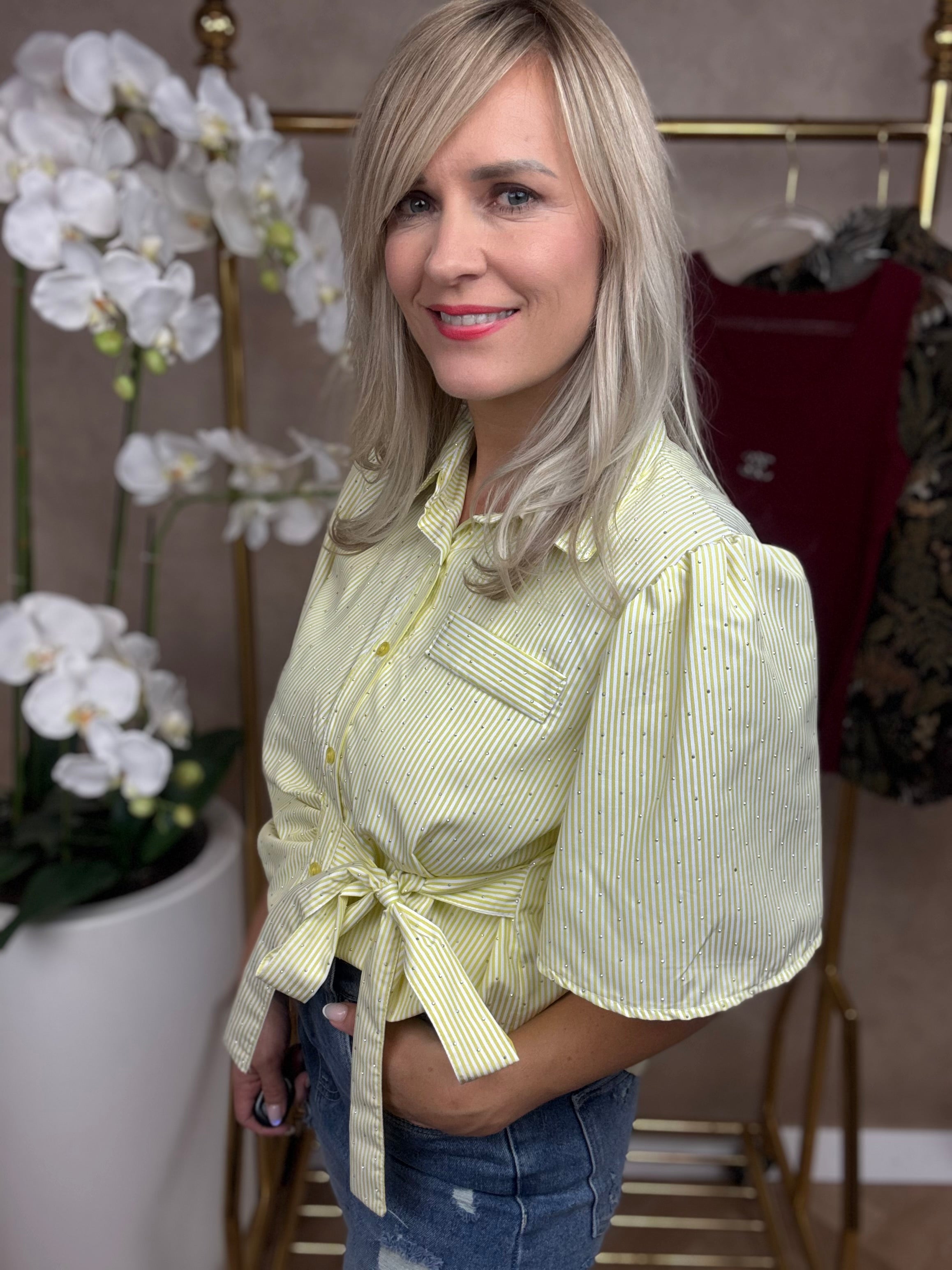 Blouse | Ambika | Geel