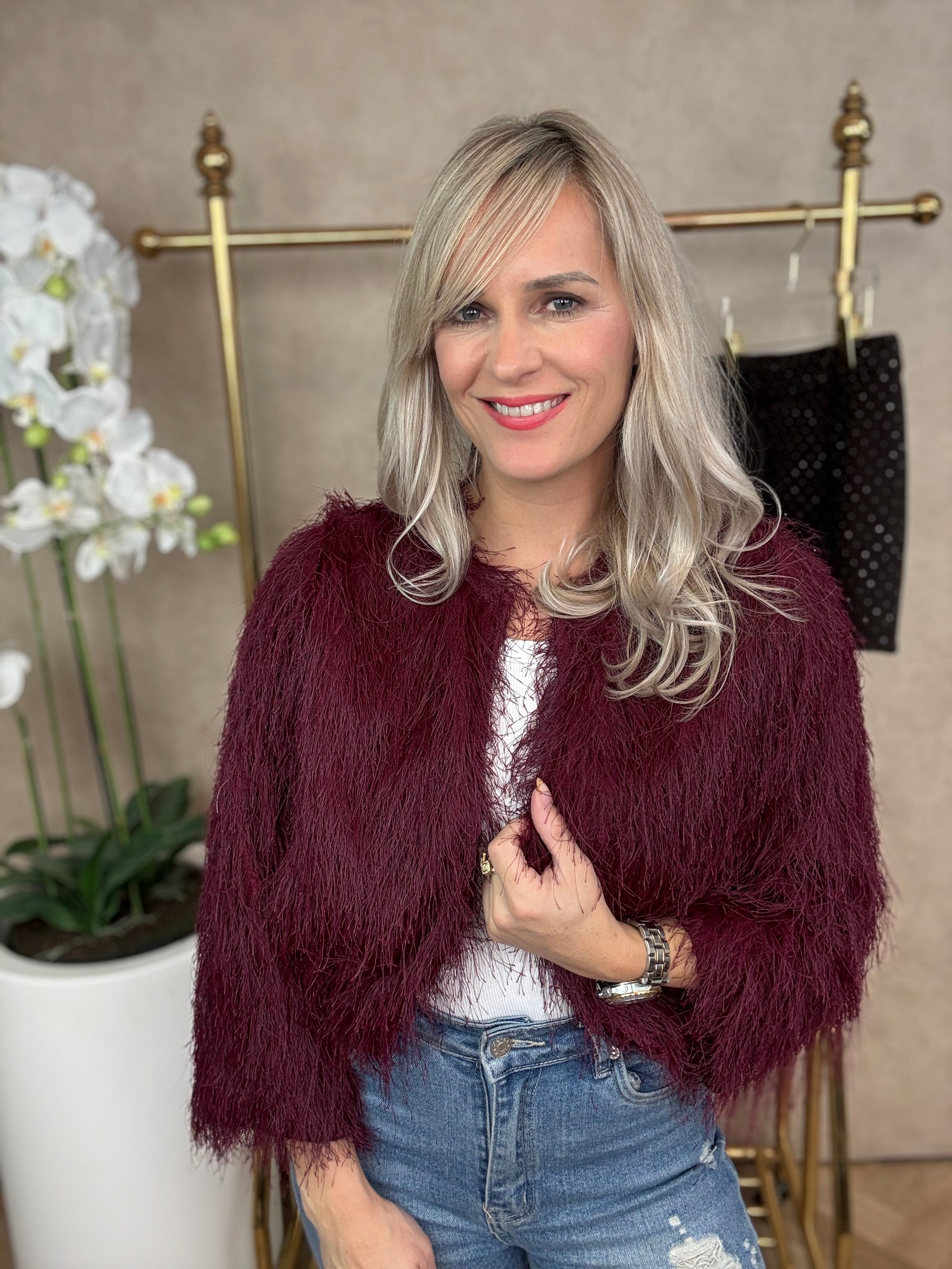 Vestje | Louisa | Bordeaux rood