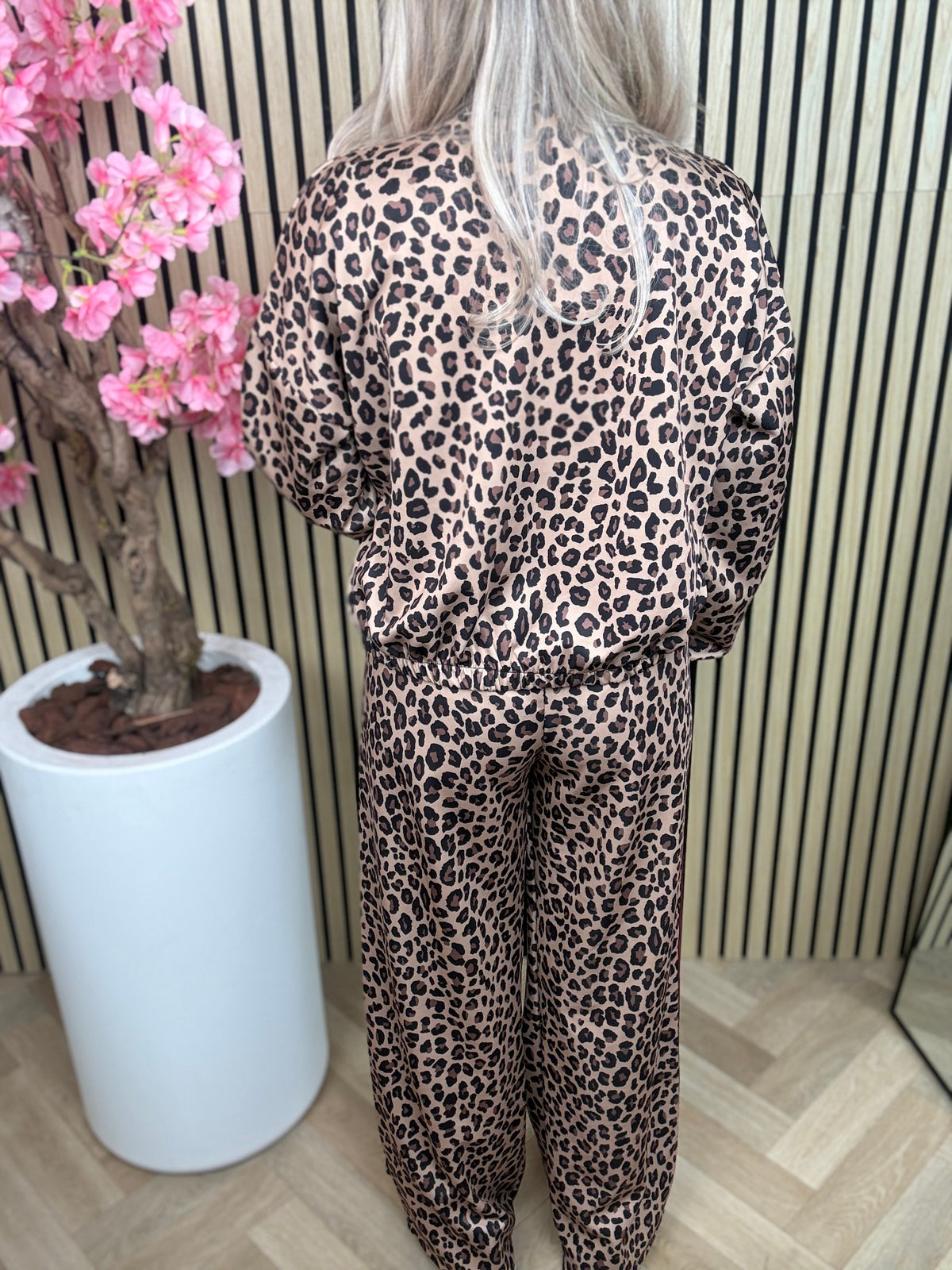 Jogginganzug | Leopard | Bordeauxrot