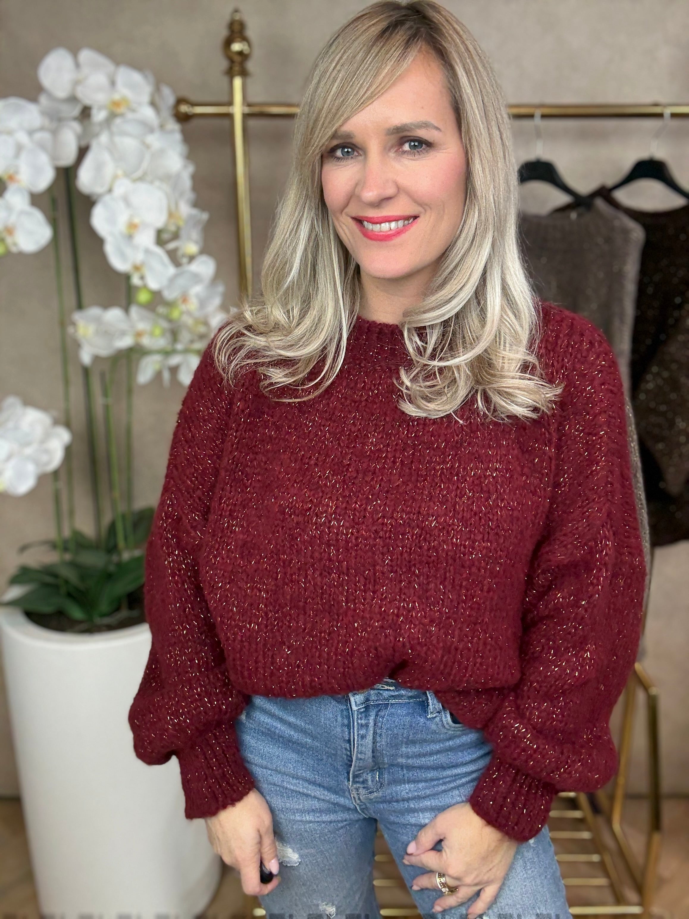 Trui | Ambika gebreid | Bordeaux