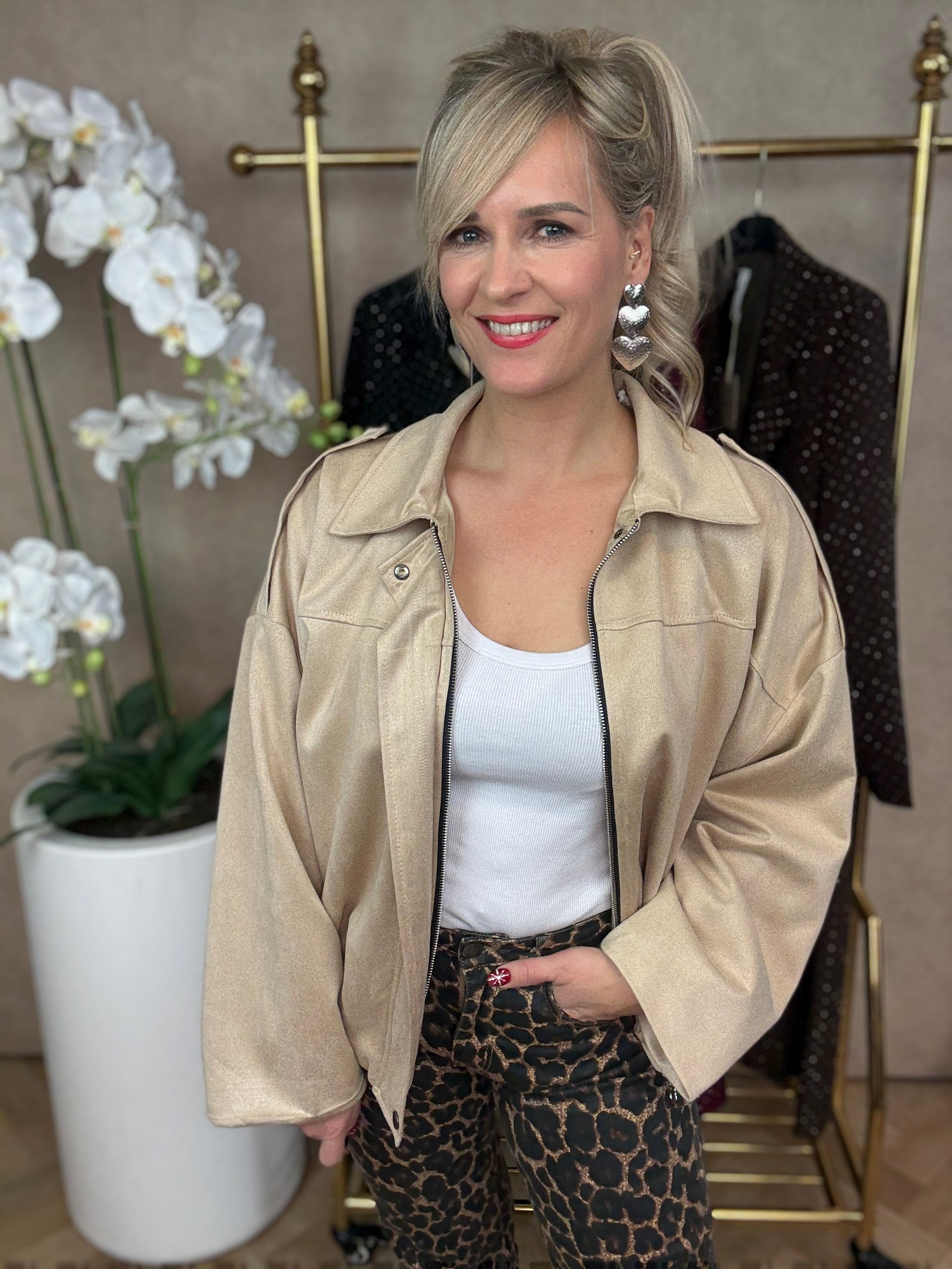 Jasje | Suedelook | Beige