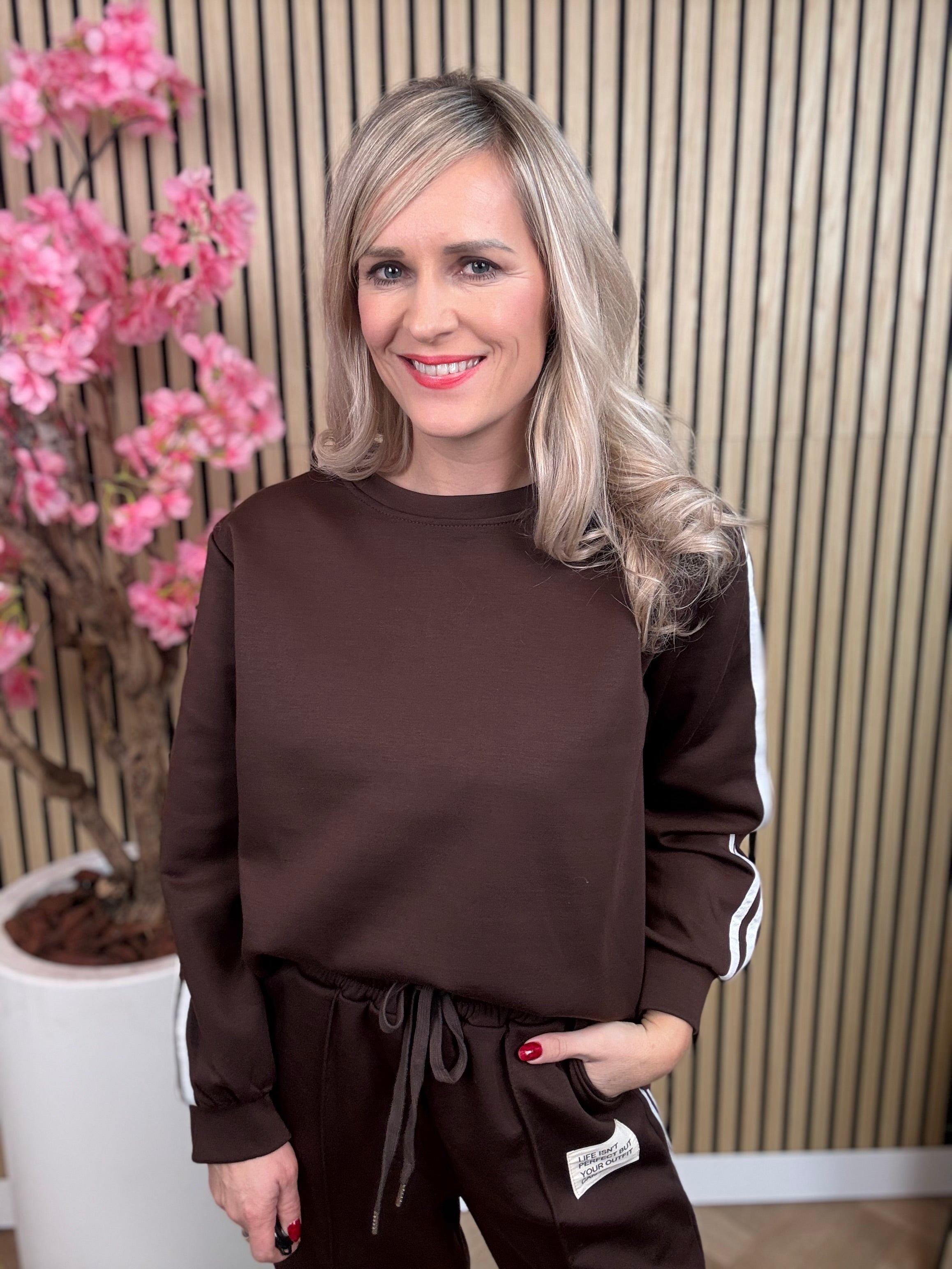 2-Delige set | Streep | Bruin