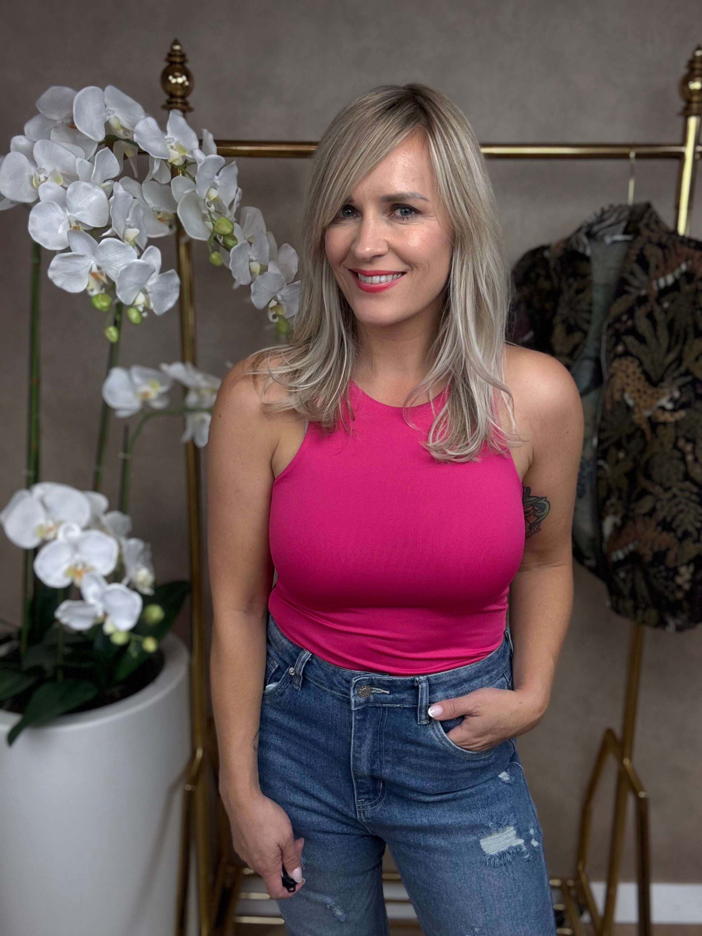 Body | Mouwloos | Roze