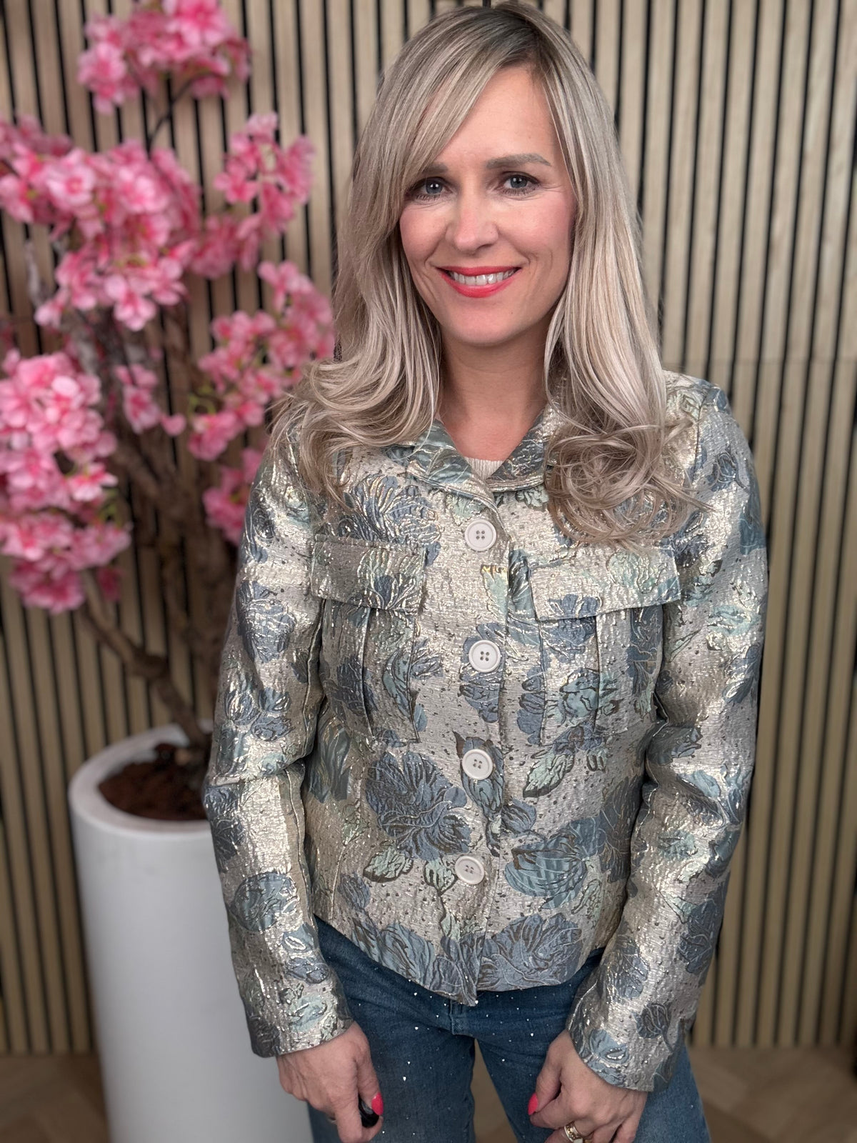 Jacke | Biba | Blau-Gold