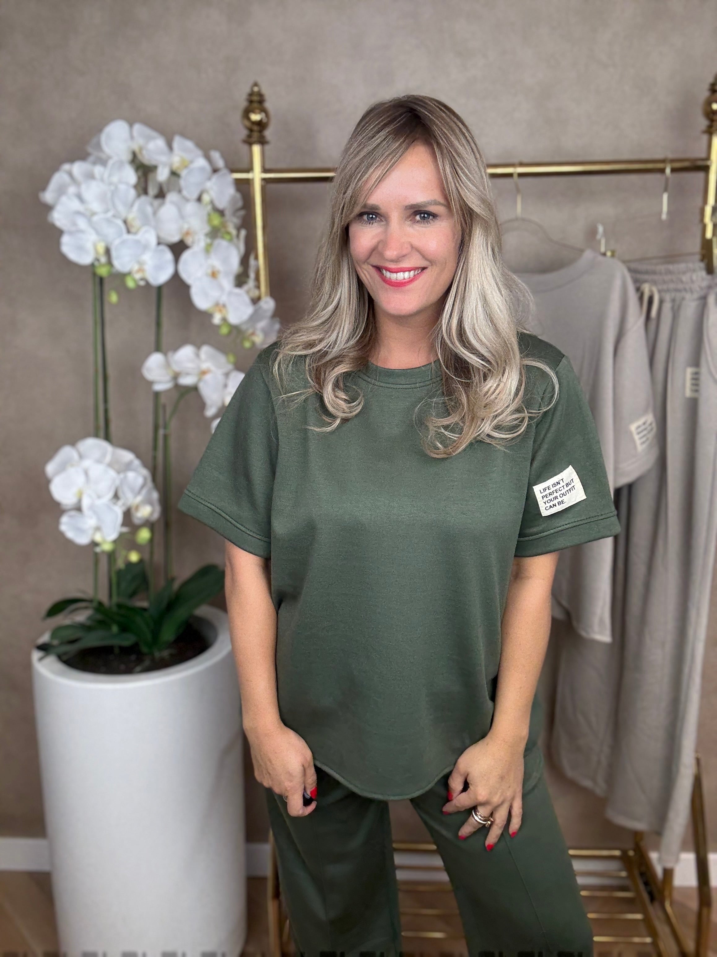 Set | Joggingpak | Army groen