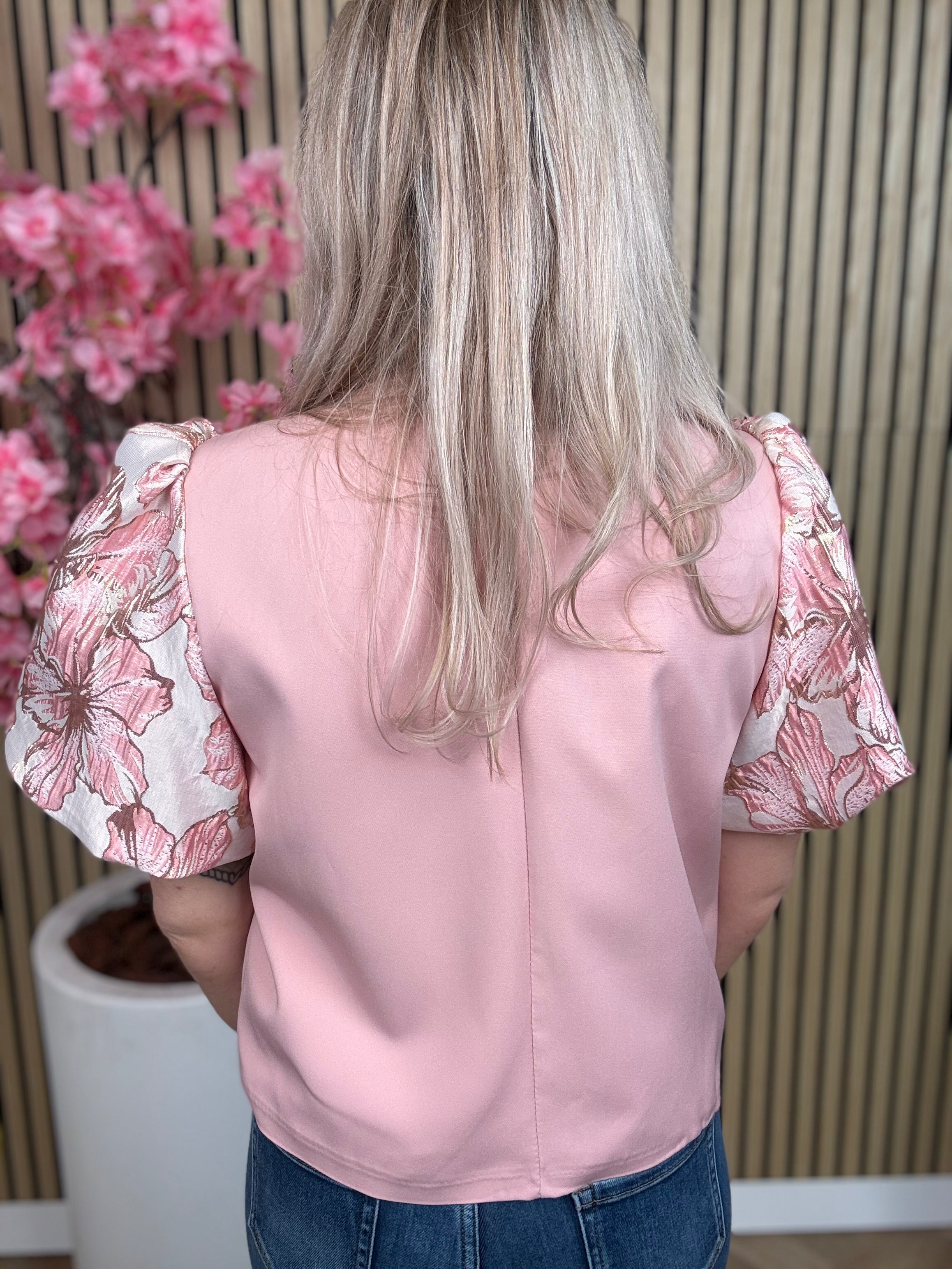 Blazer | Flower | Roze