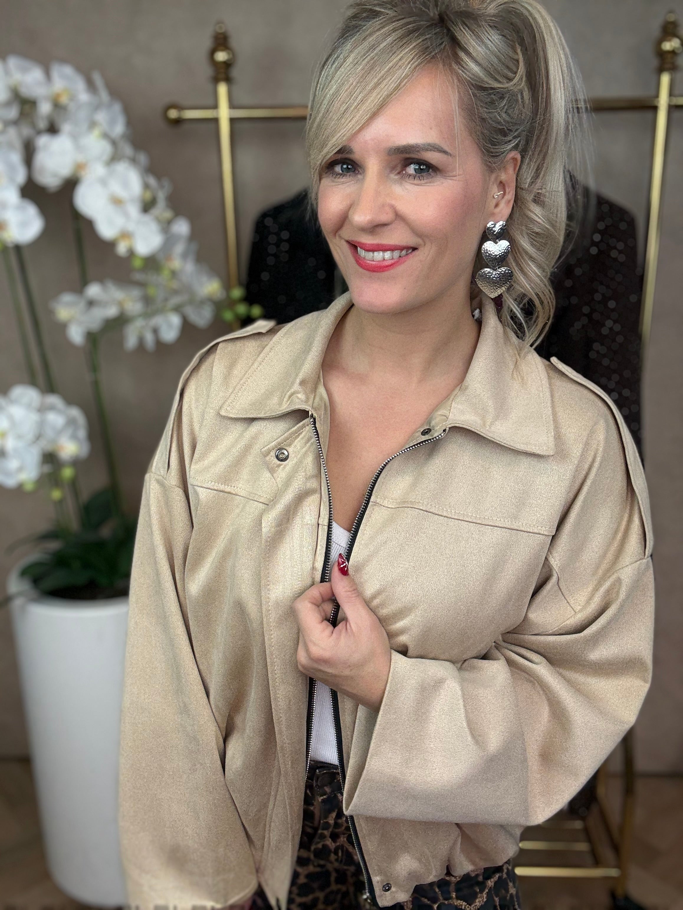 Jasje | Suedelook | Beige