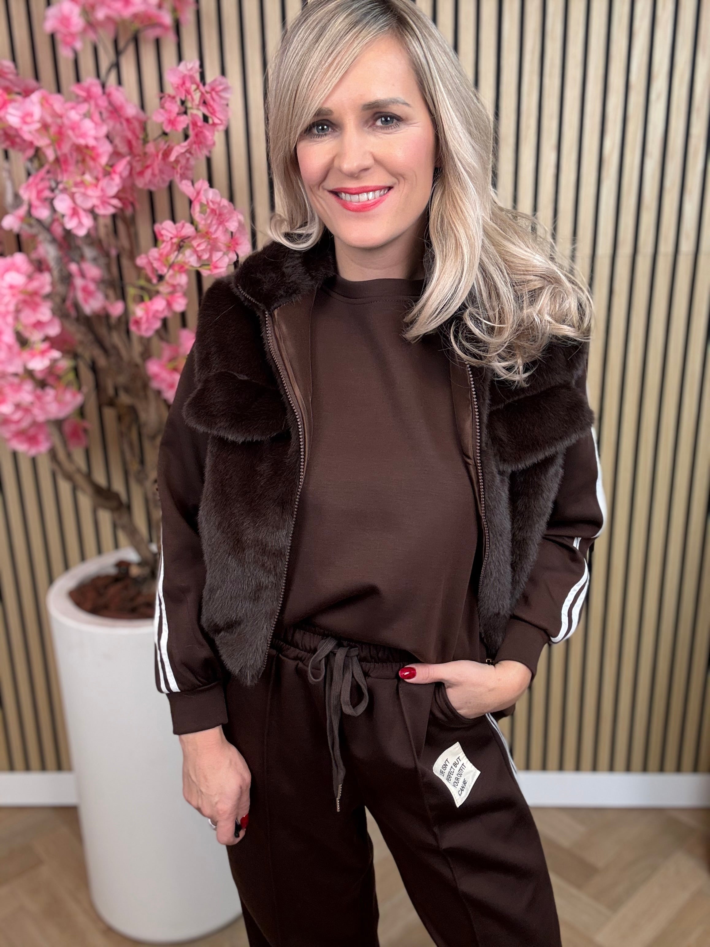 2-Delige set | Streep | Bruin