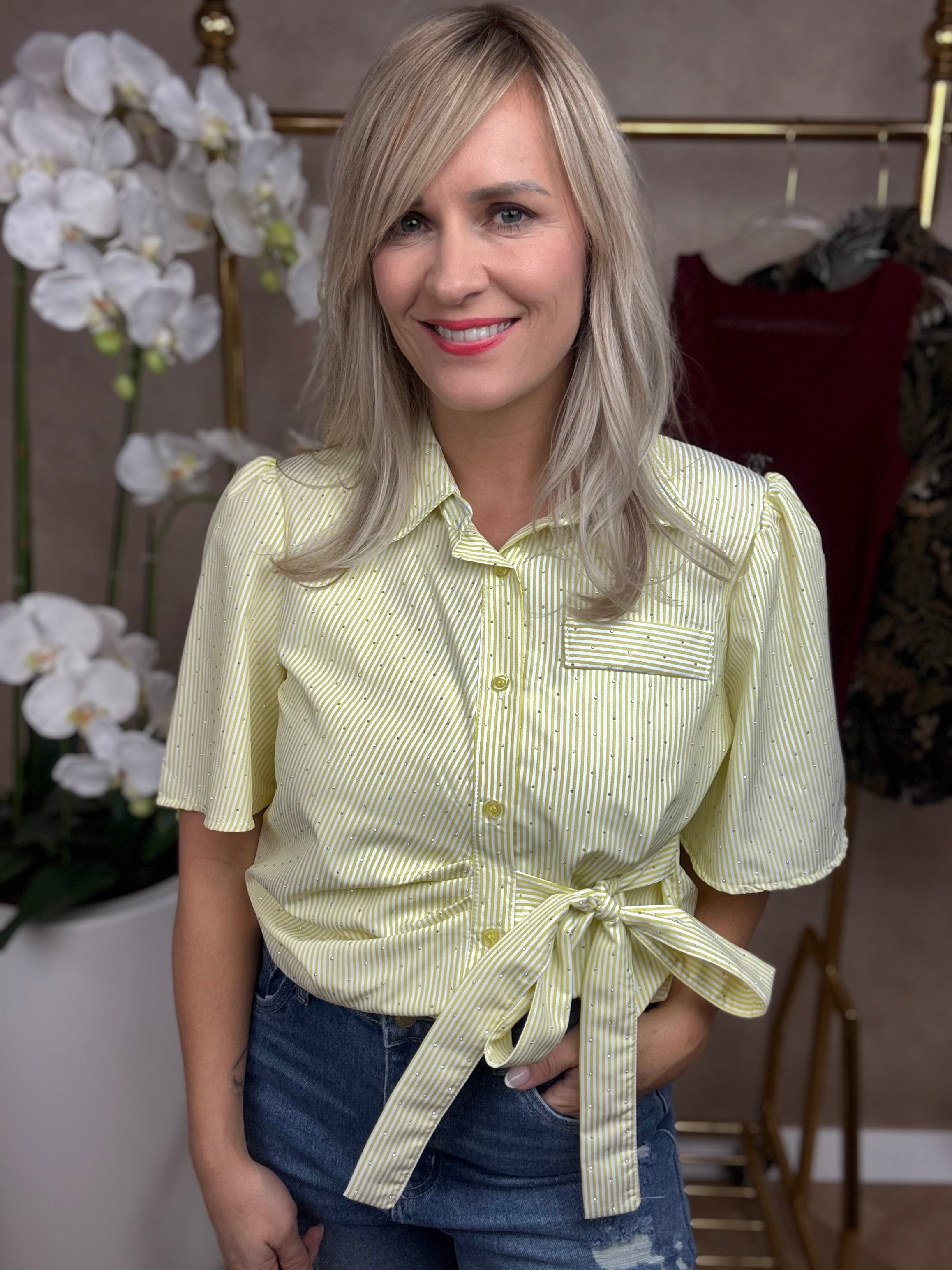 Blouse | Ambika | Geel