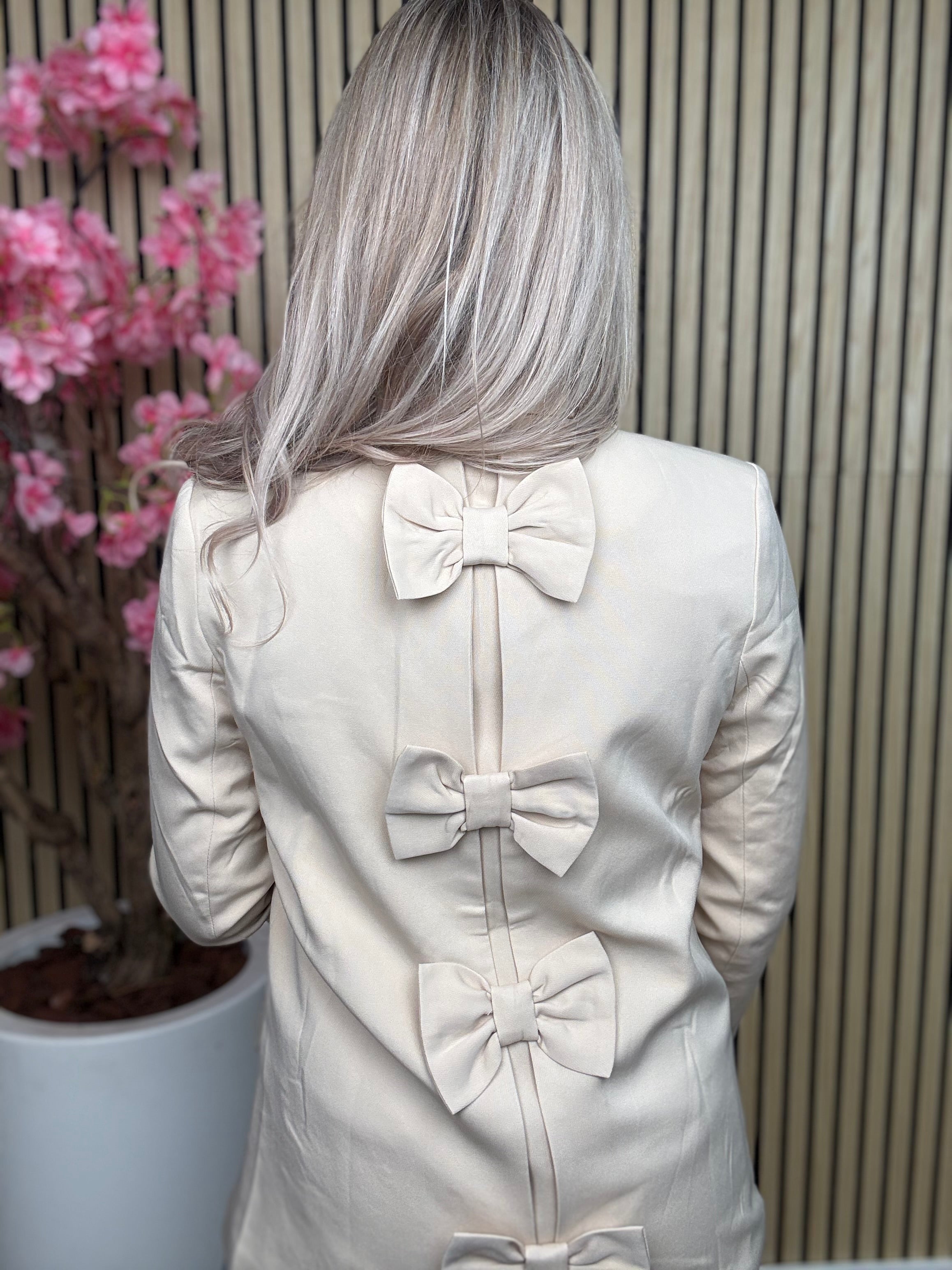 Blazer | Strikjes | Crème