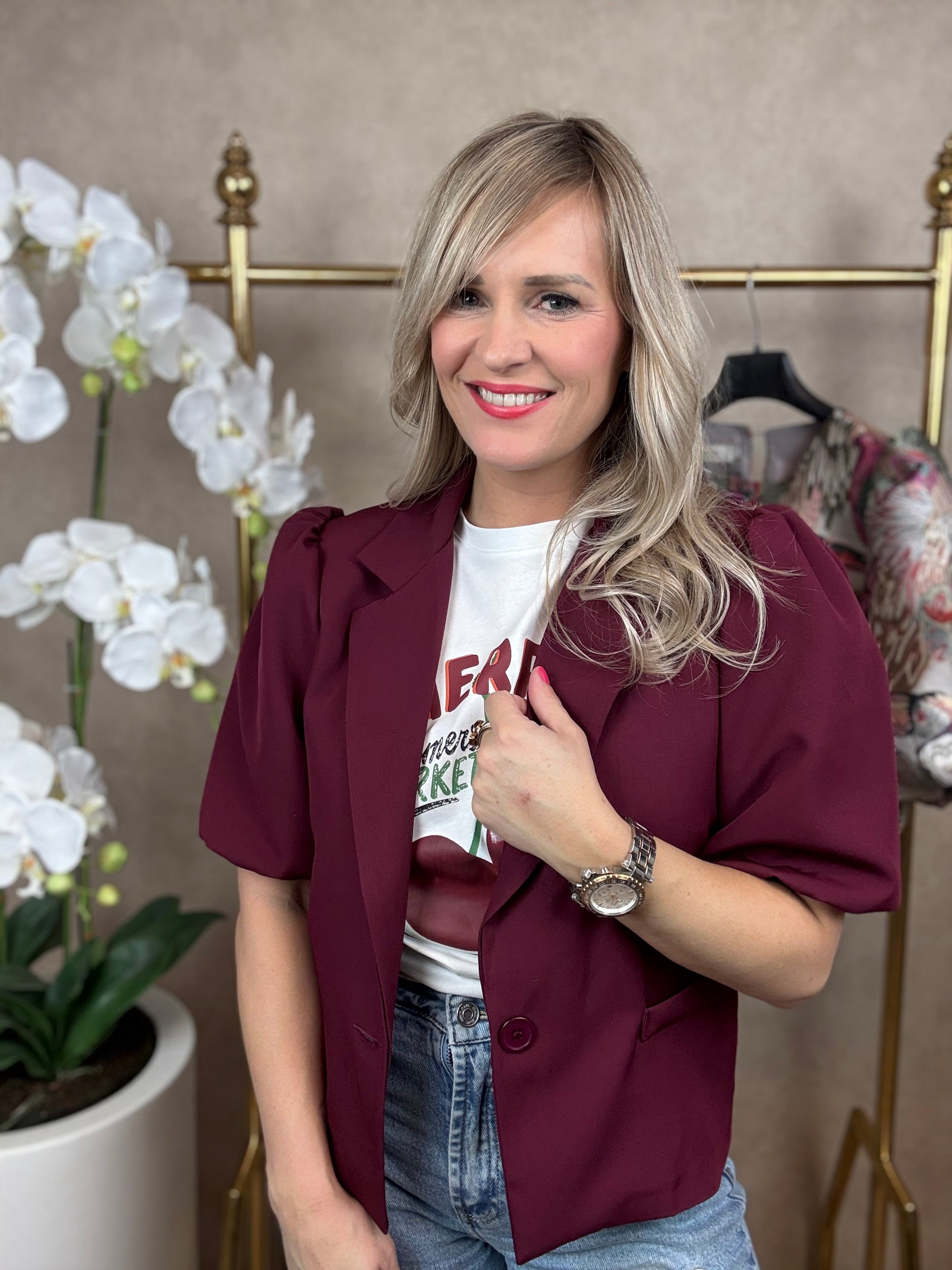 Blazer | Jenna | Bordeaux