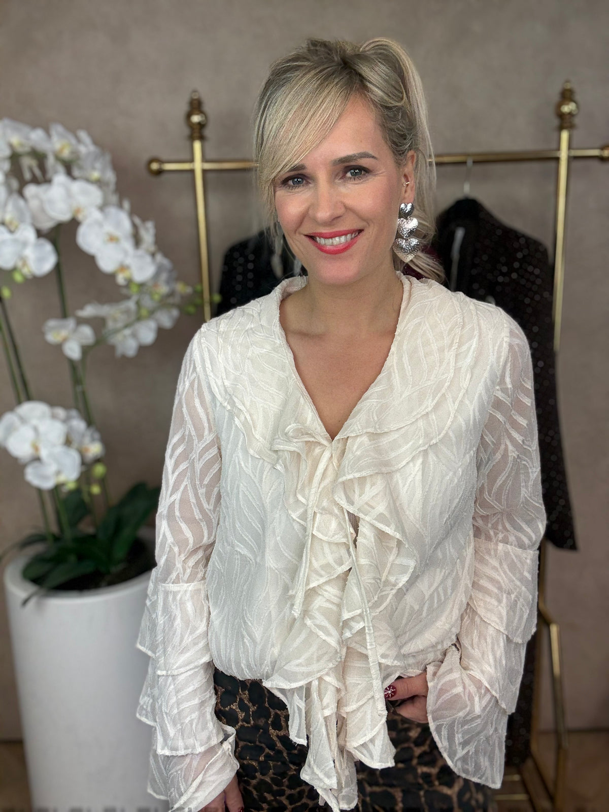 Bluse | Jill | Beige