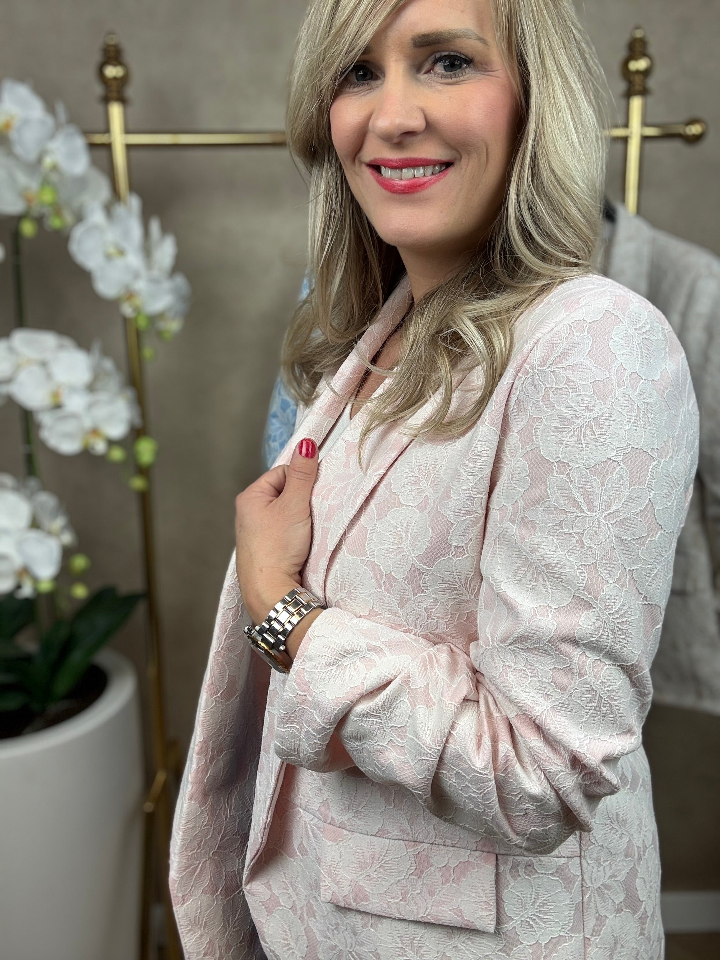 Blazer | Kant Bloem | Roze