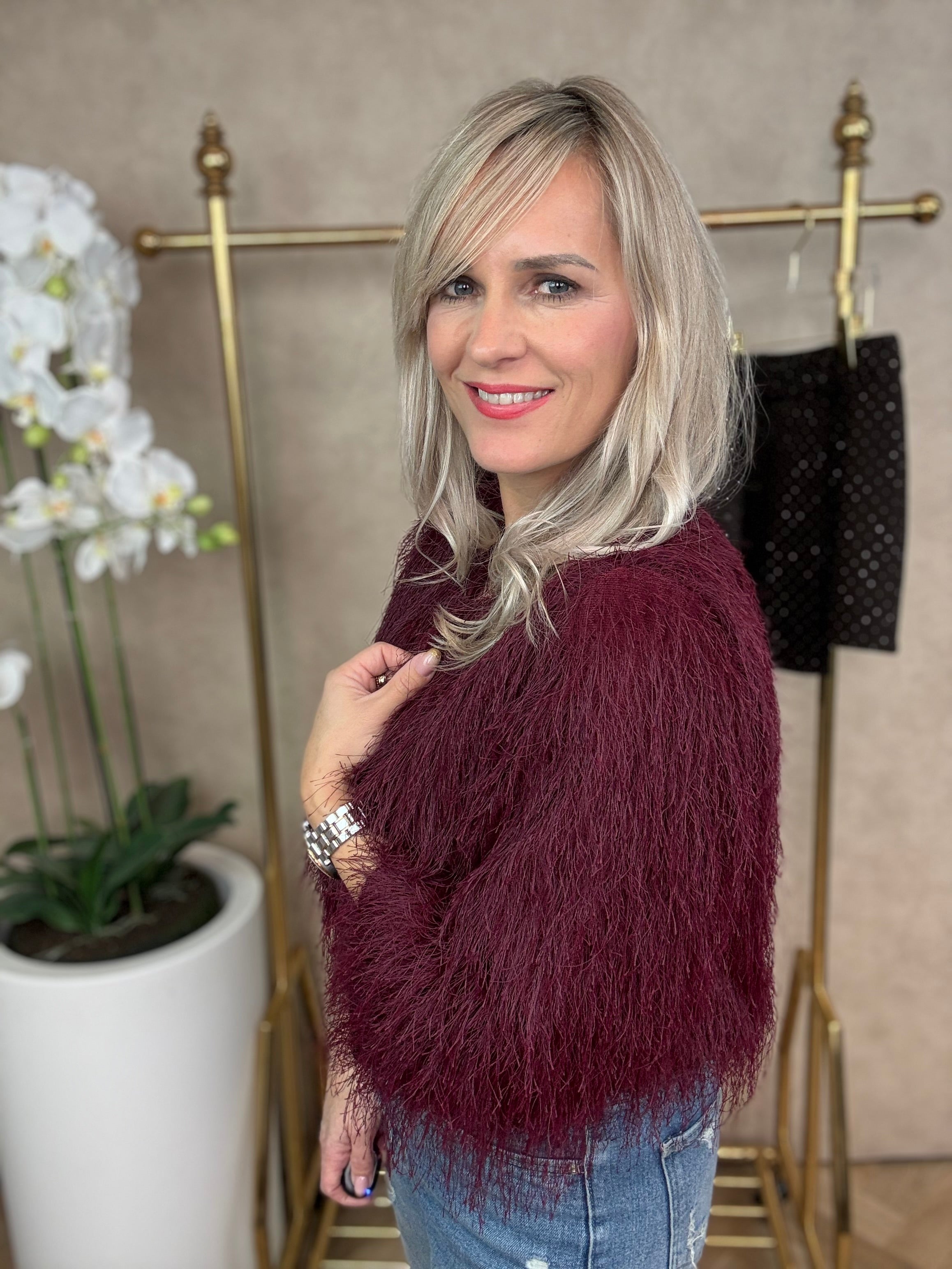 Vestje | Louisa | Bordeaux rood