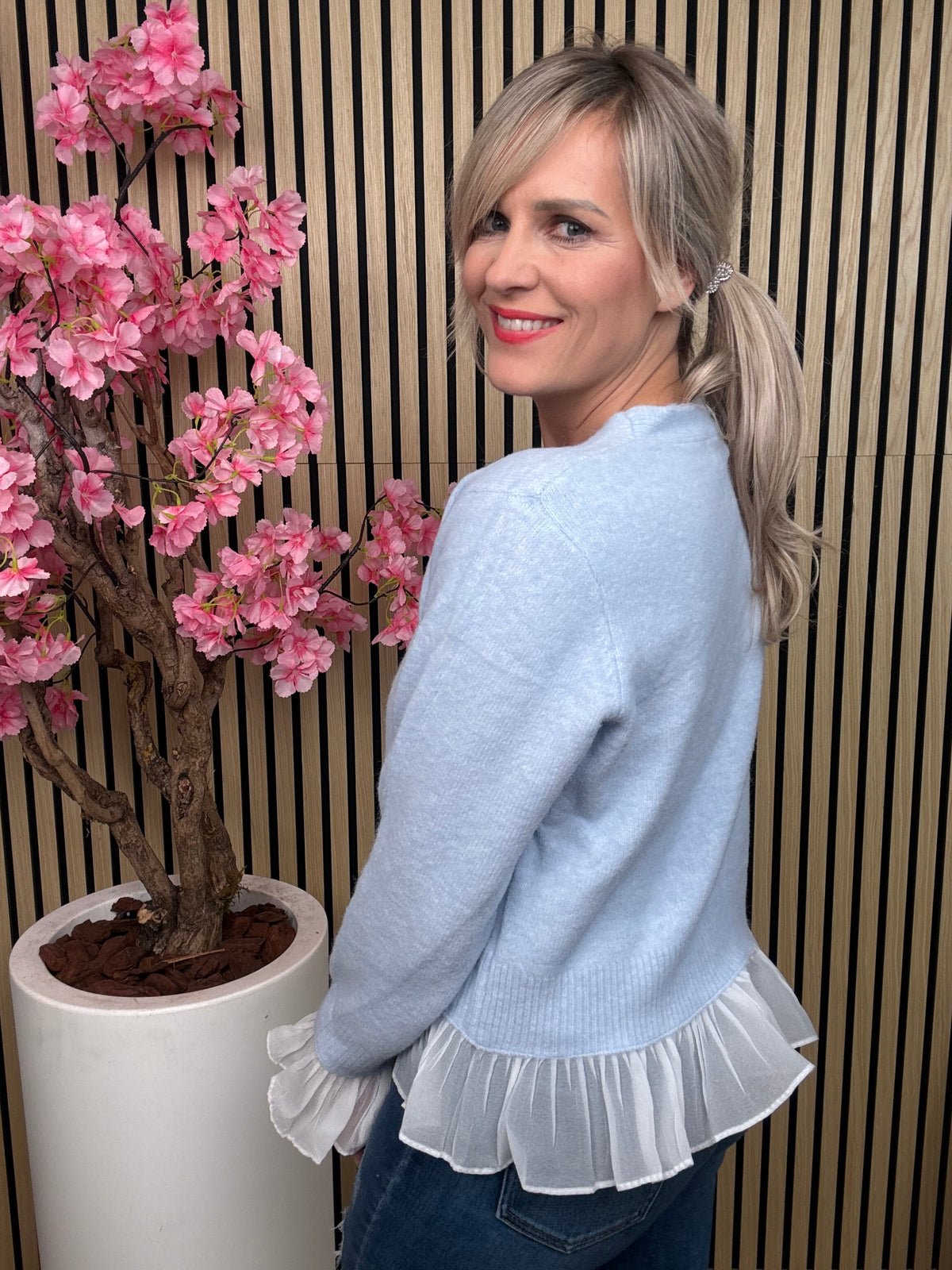 Strickjacke | Love | Blau