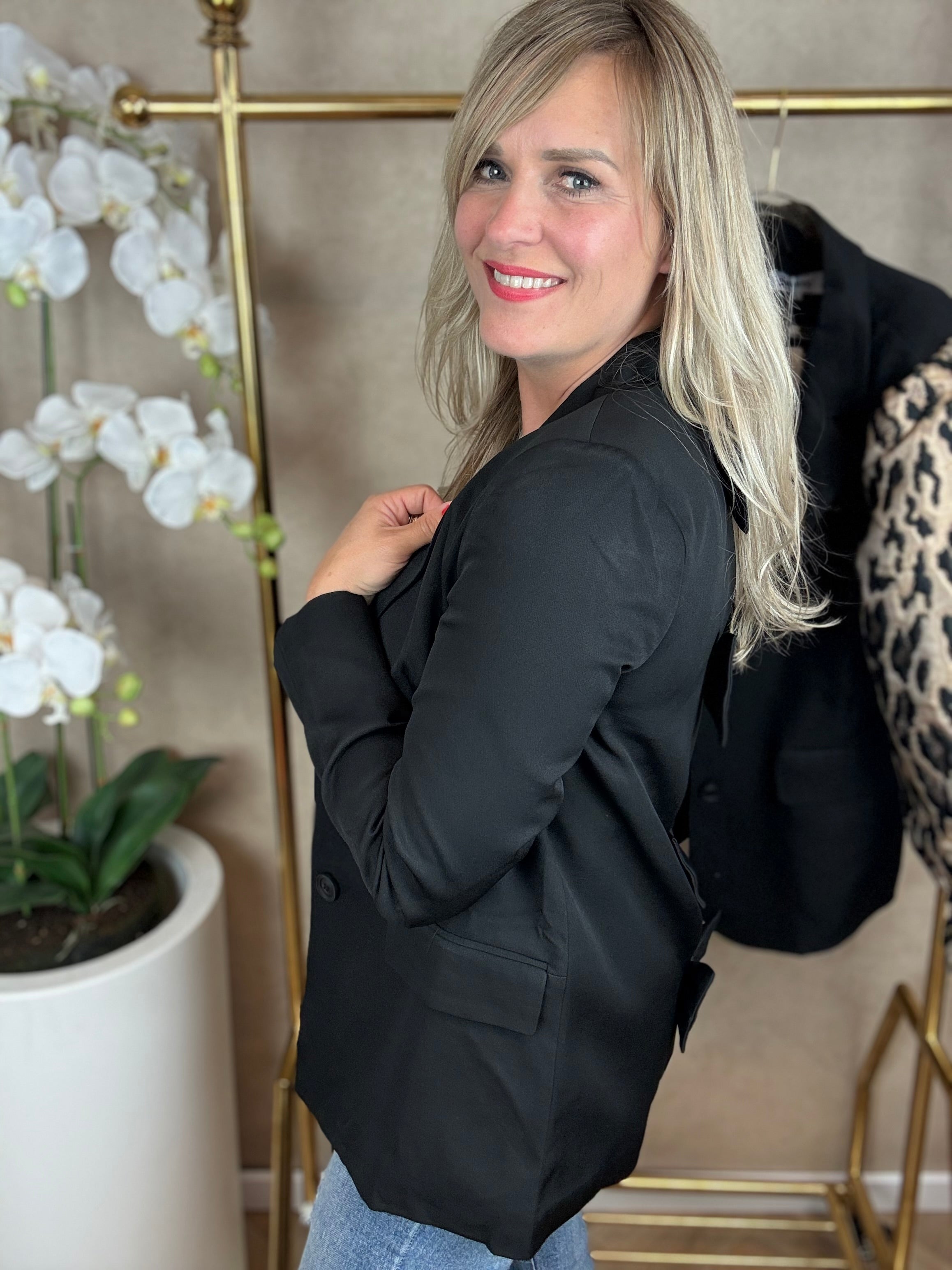 Blazer | Strikjes | Zwart