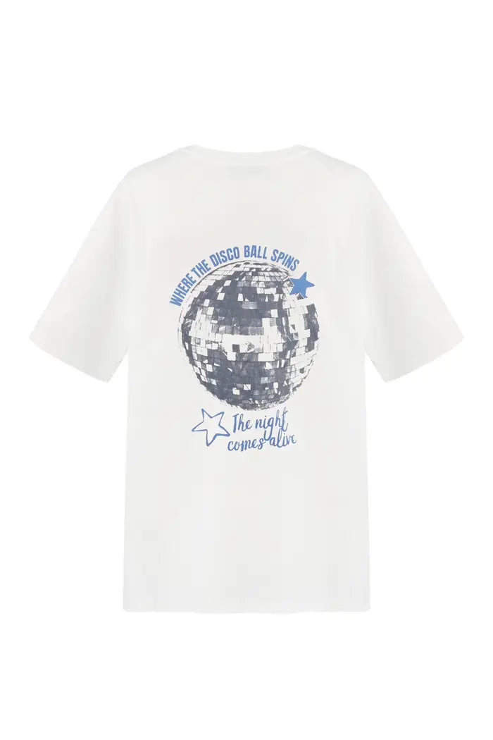 T-shirt | Disco Ball | Wit