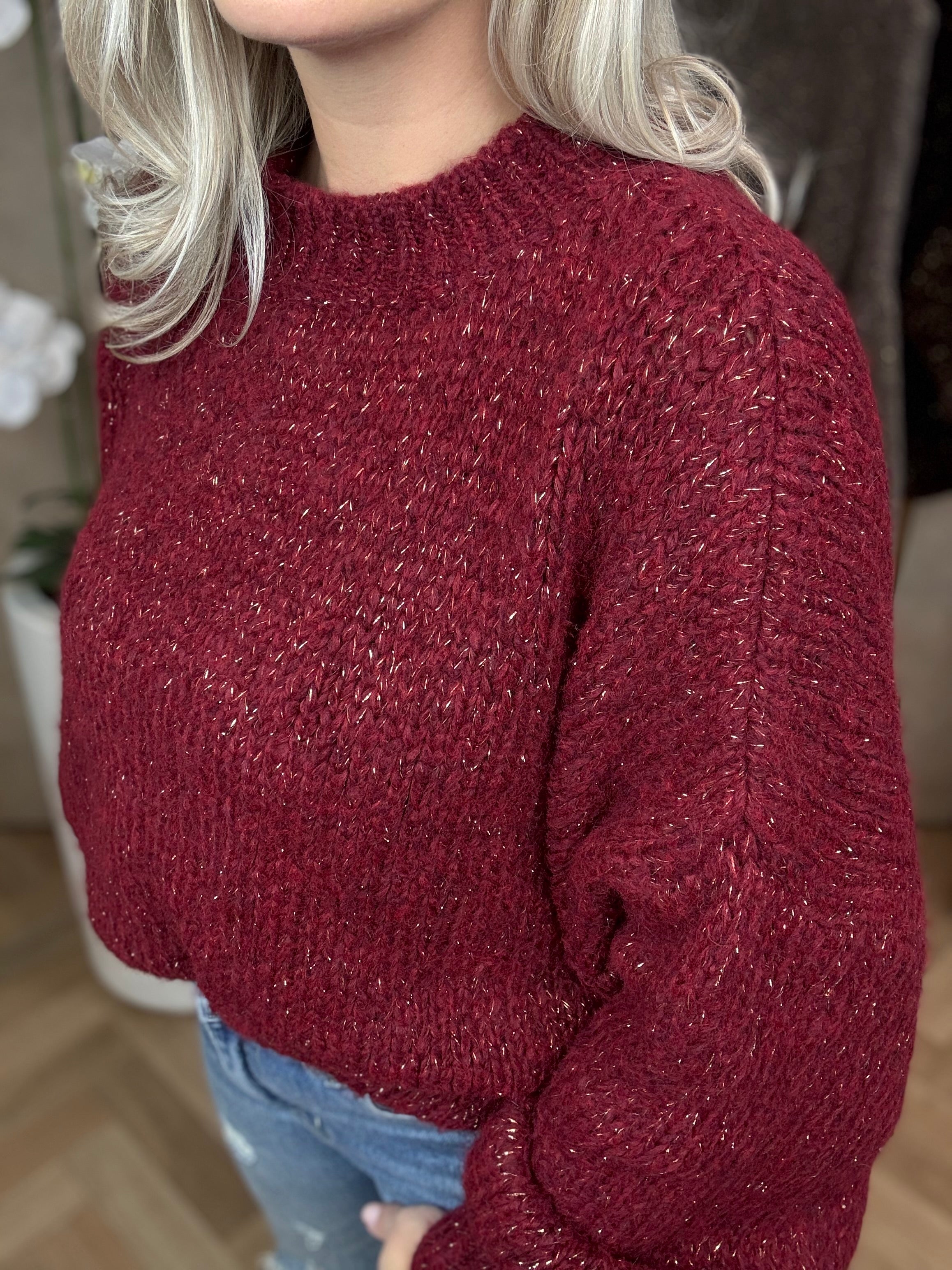 Trui | Ambika gebreid | Bordeaux