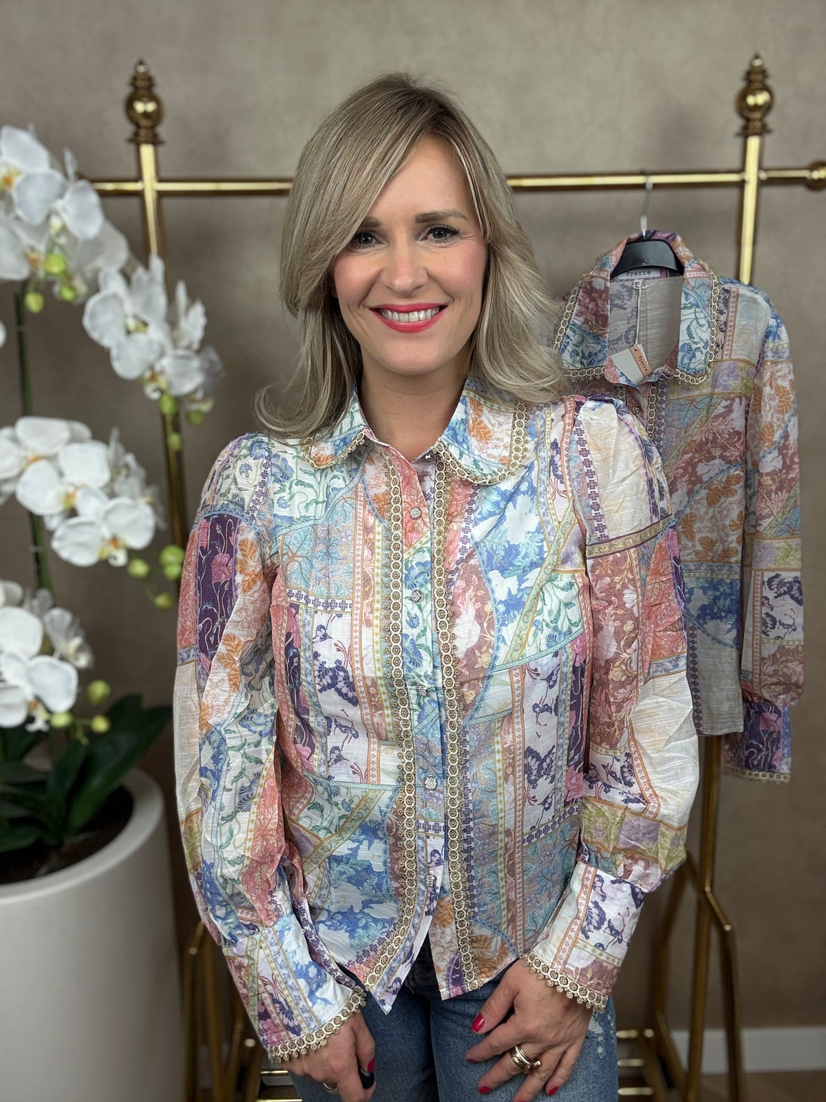 Bluse | Lola | Blau Lila