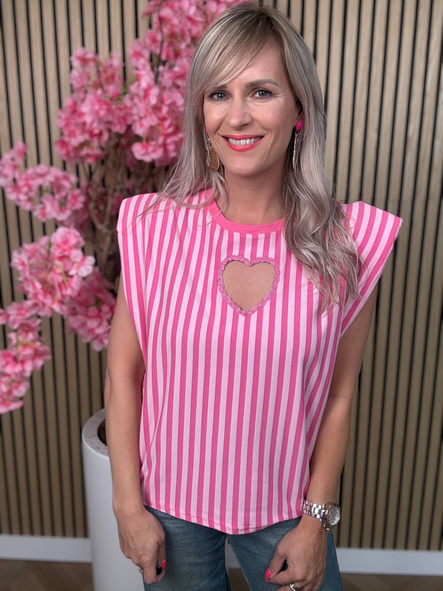 Top | fuchsia en roze | Hartje