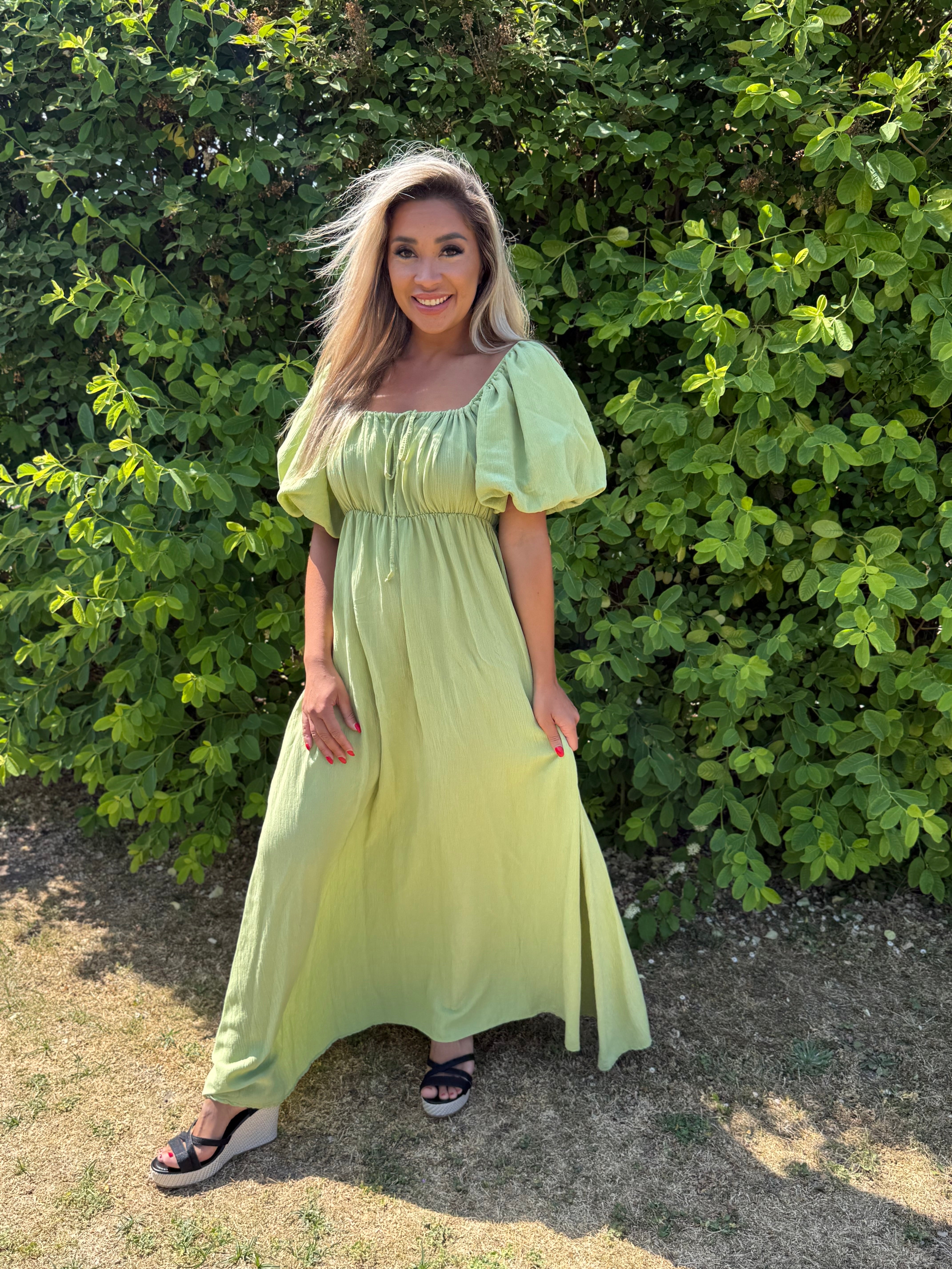 Jurk | Off-shoulder | Groen