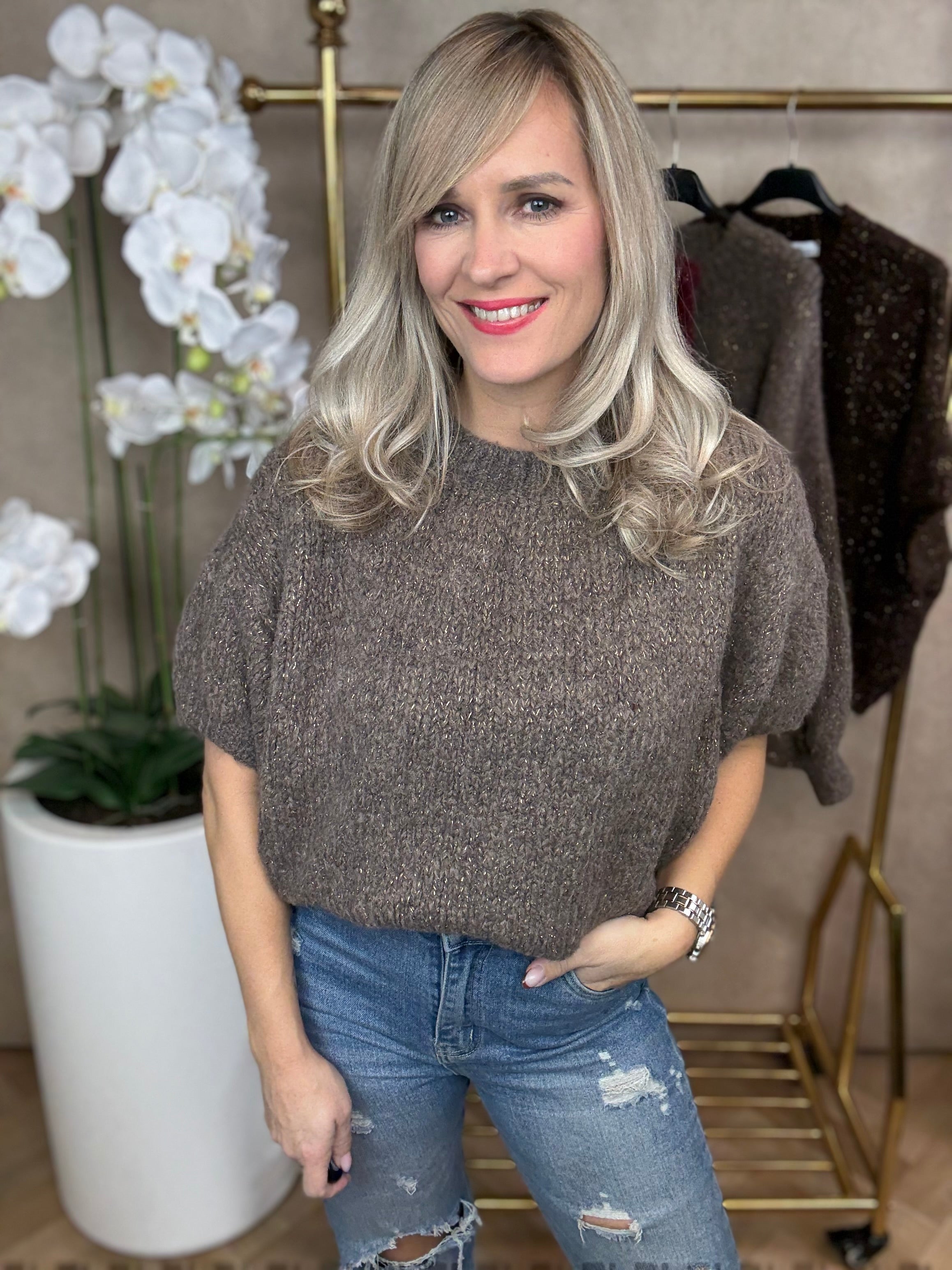 truitje | Ambika Gebreid Taupe