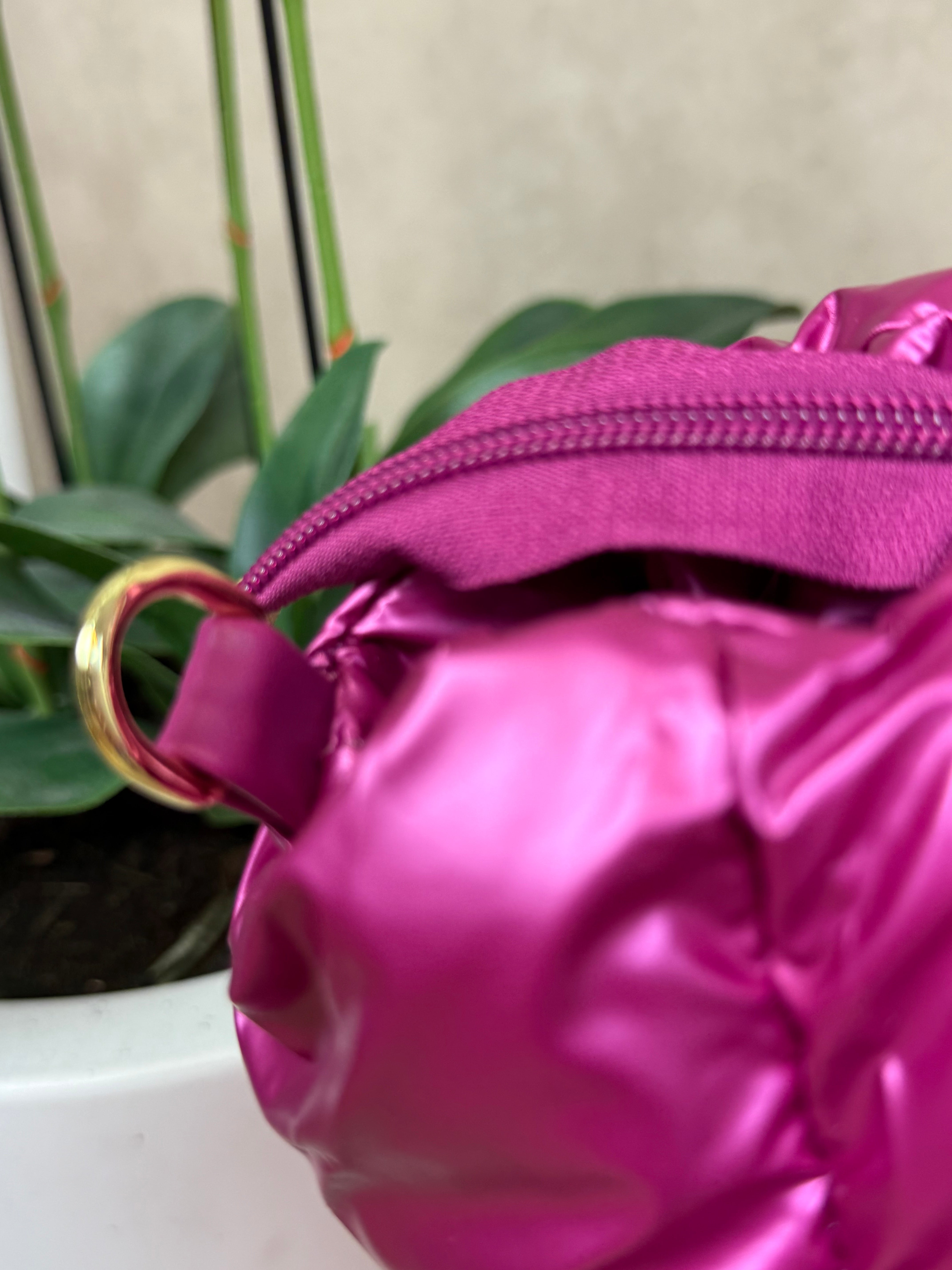 Tas | Puffy | Roze metallic
