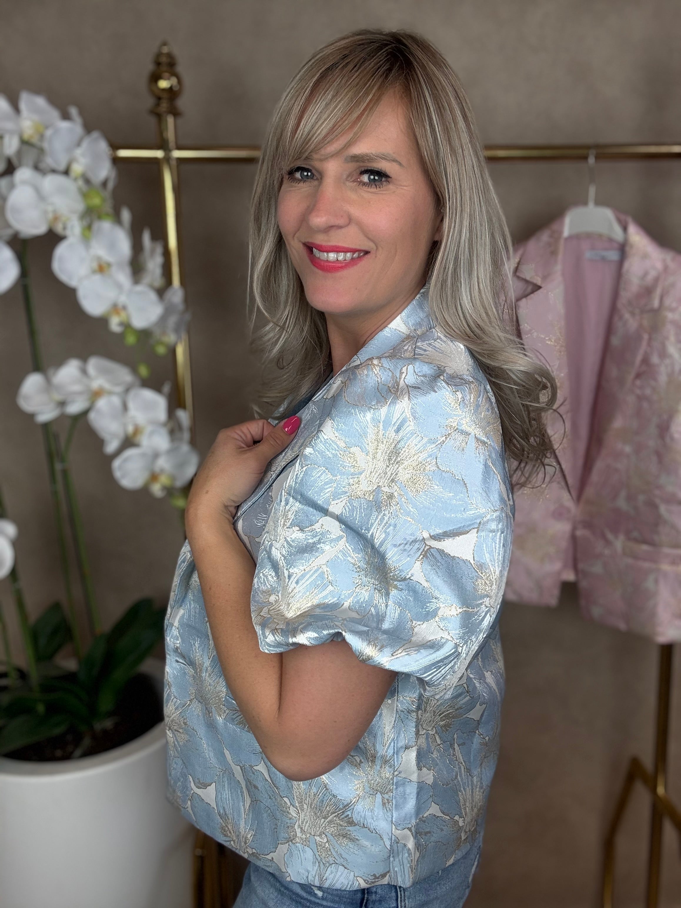 Blazer | Korte Mouw | Blauw