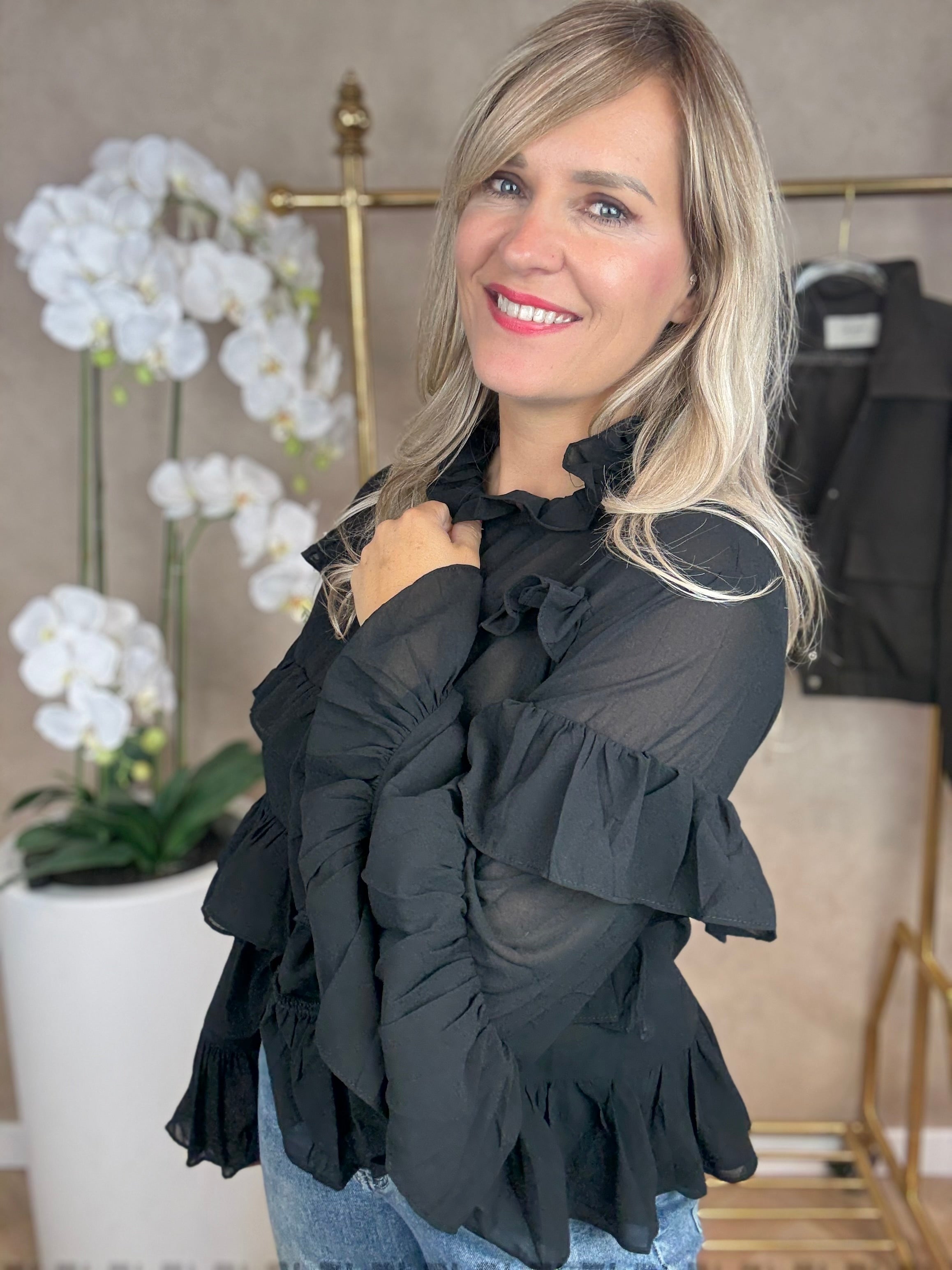 Top | Ruches | Zwart