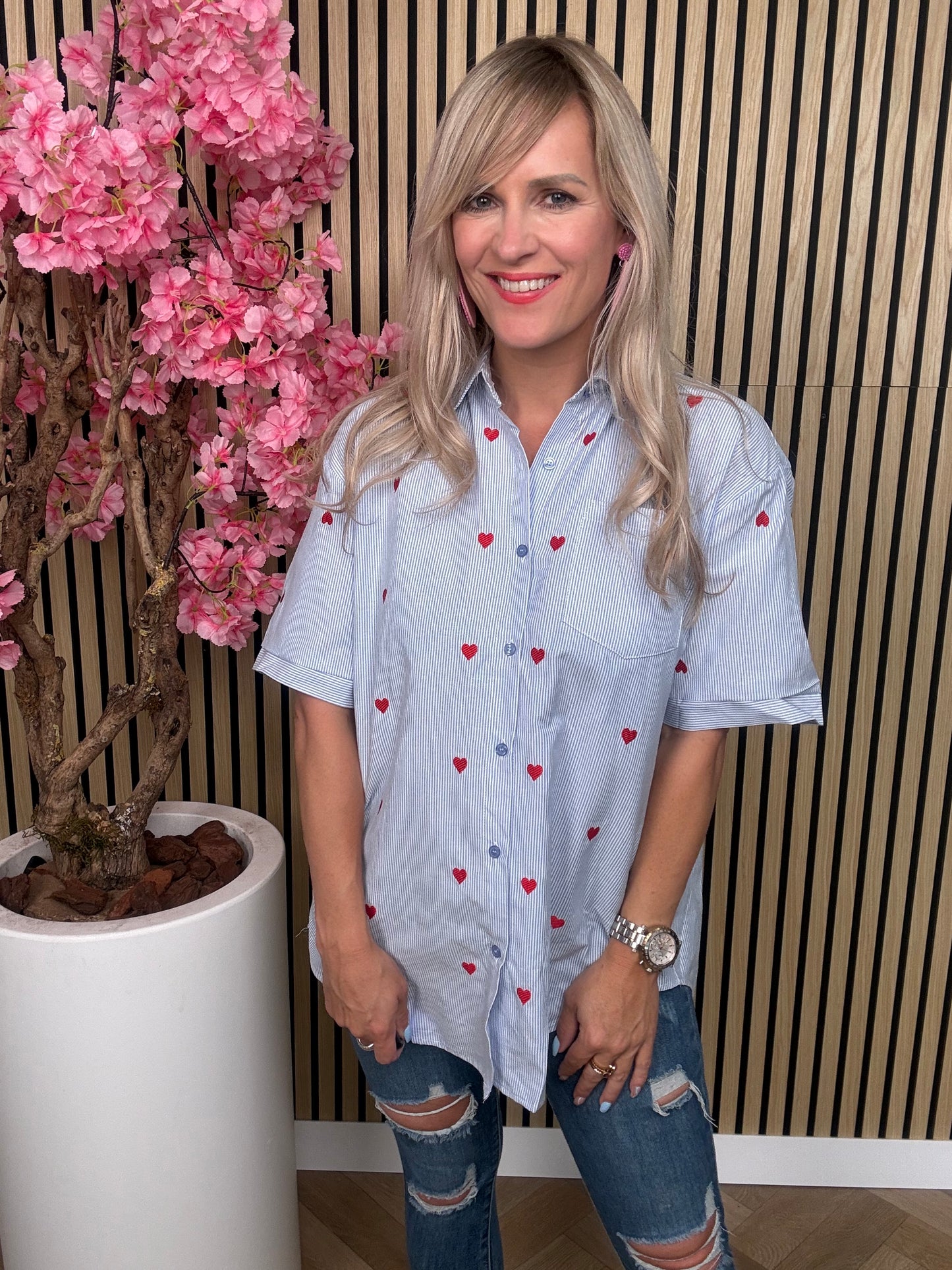Set | Hartjes Blouse | Blauw