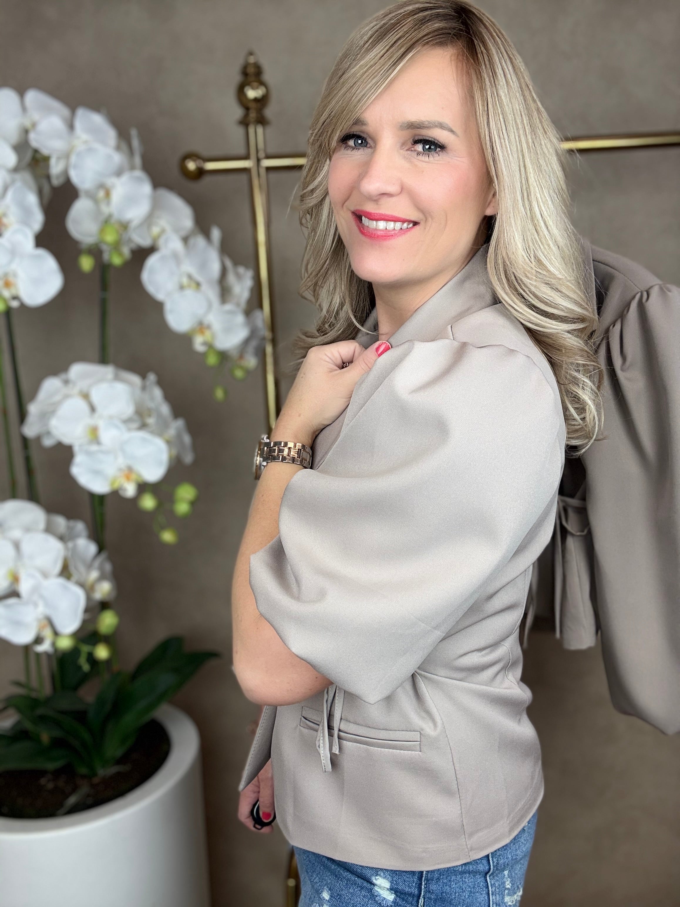 Blazer | Ilse | Taupe