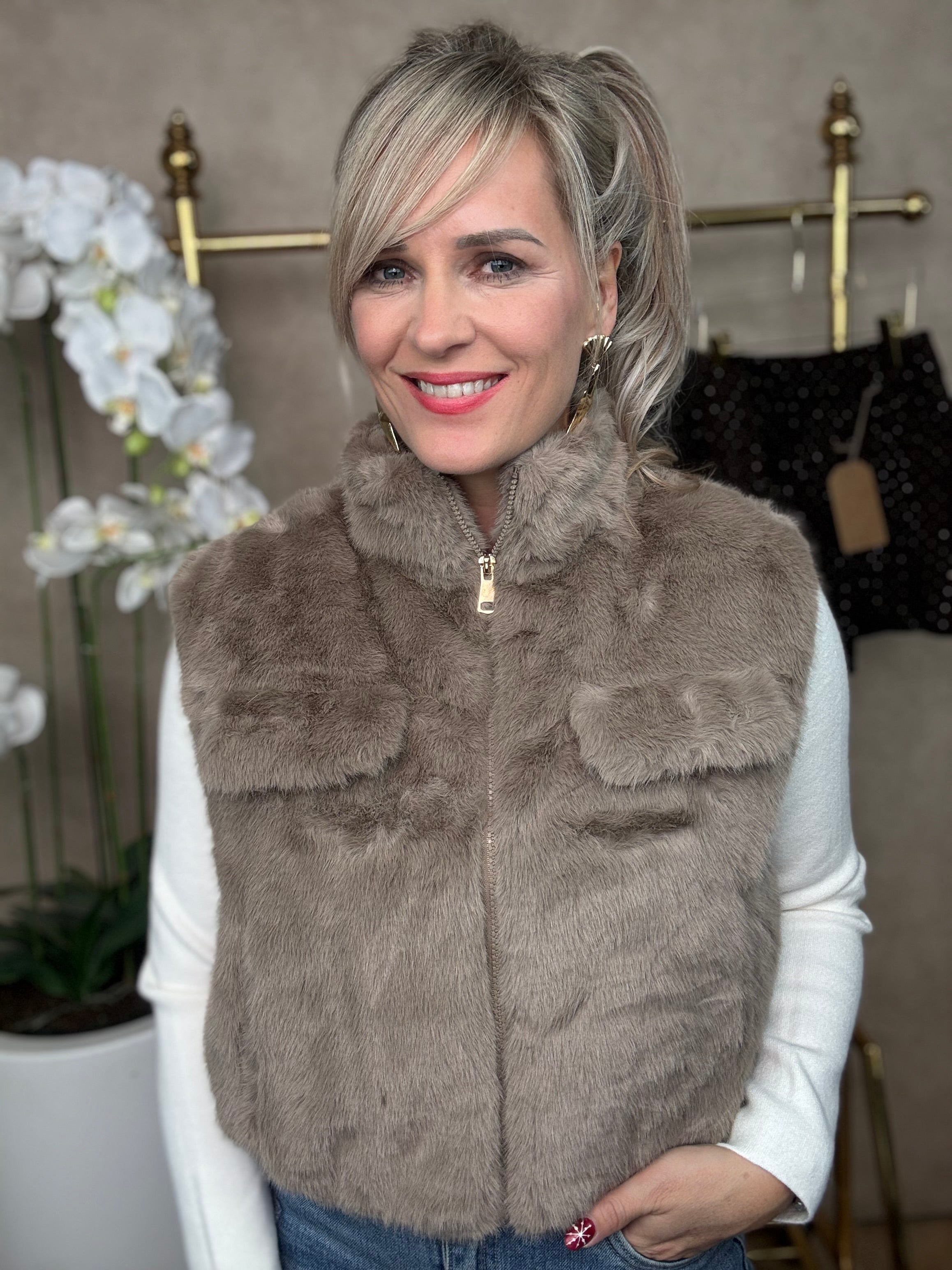 Bodywarmer| Bont | Taupe