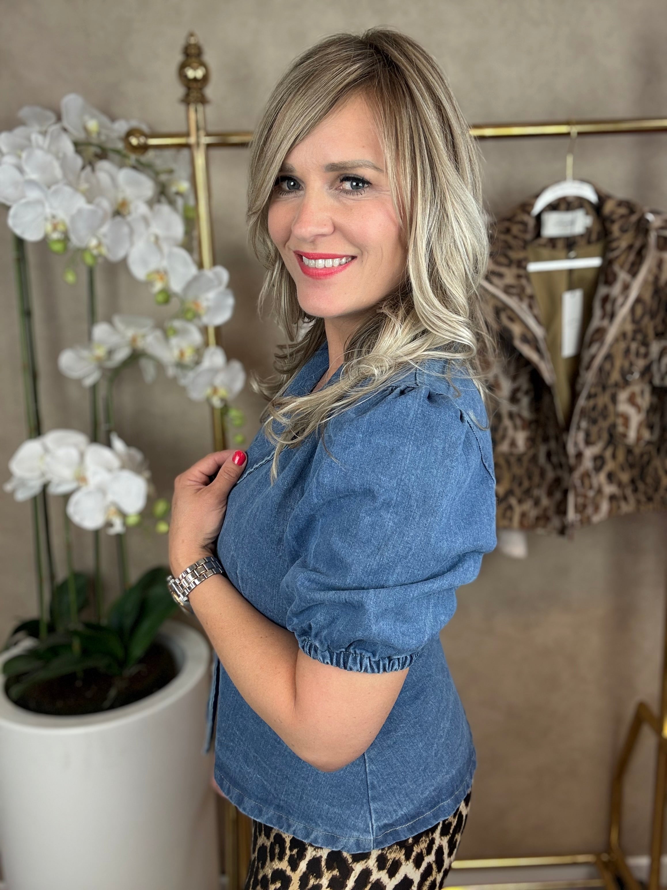 Blouse | Spijker | Blauw