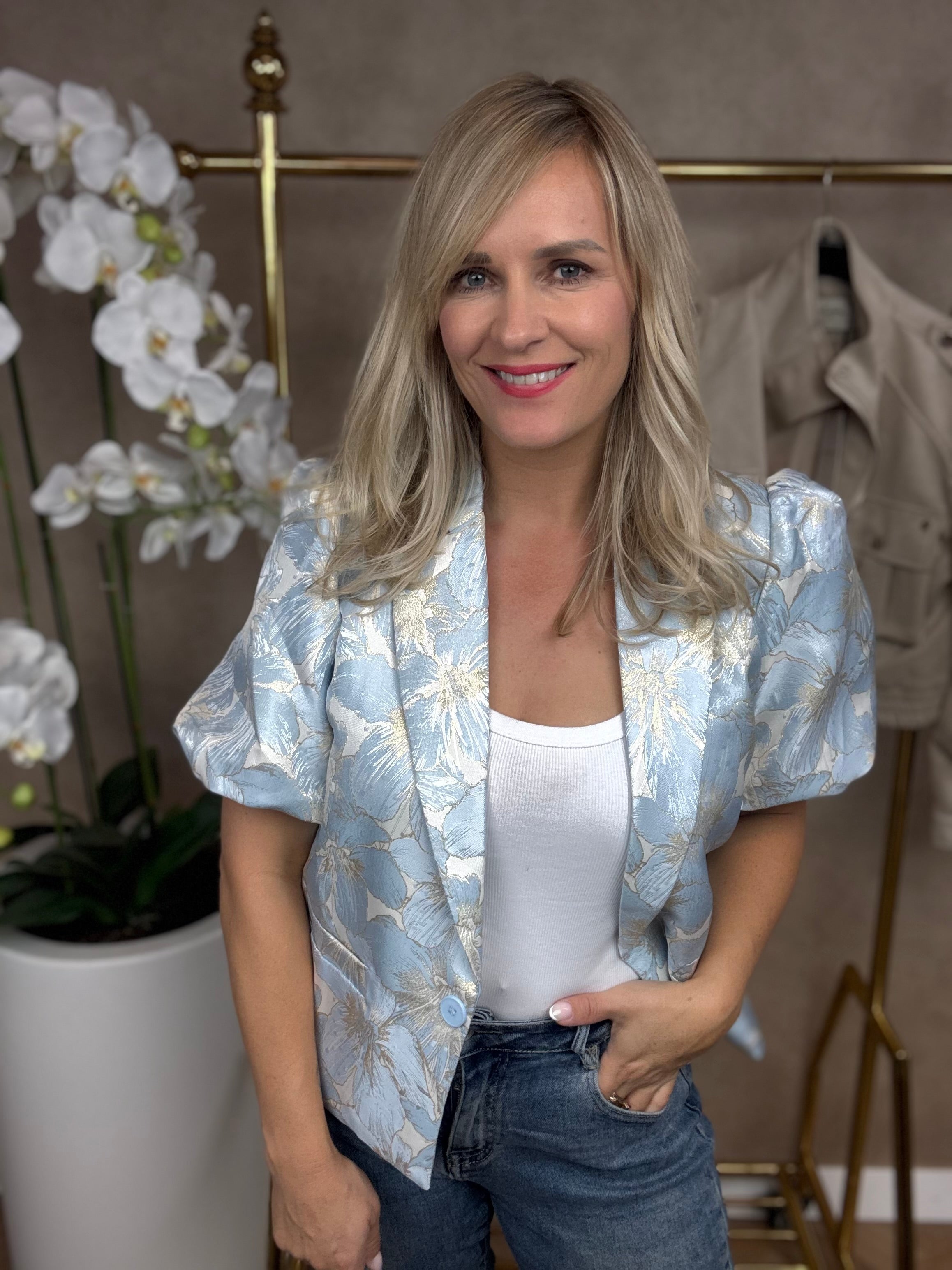 Blazer | Korte Mouw | Blauw