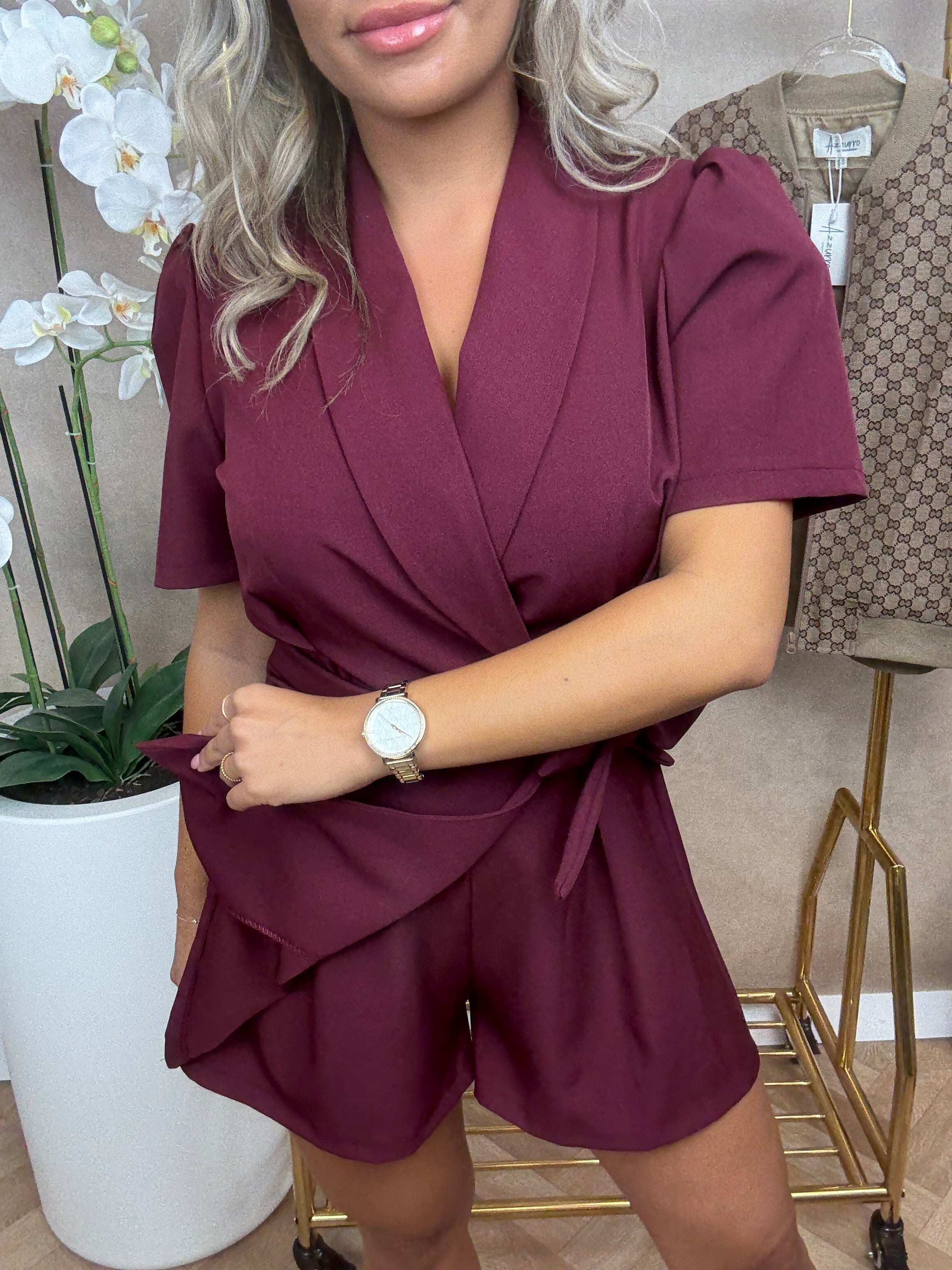 Jumpsuit | Milou | bordeaux rood