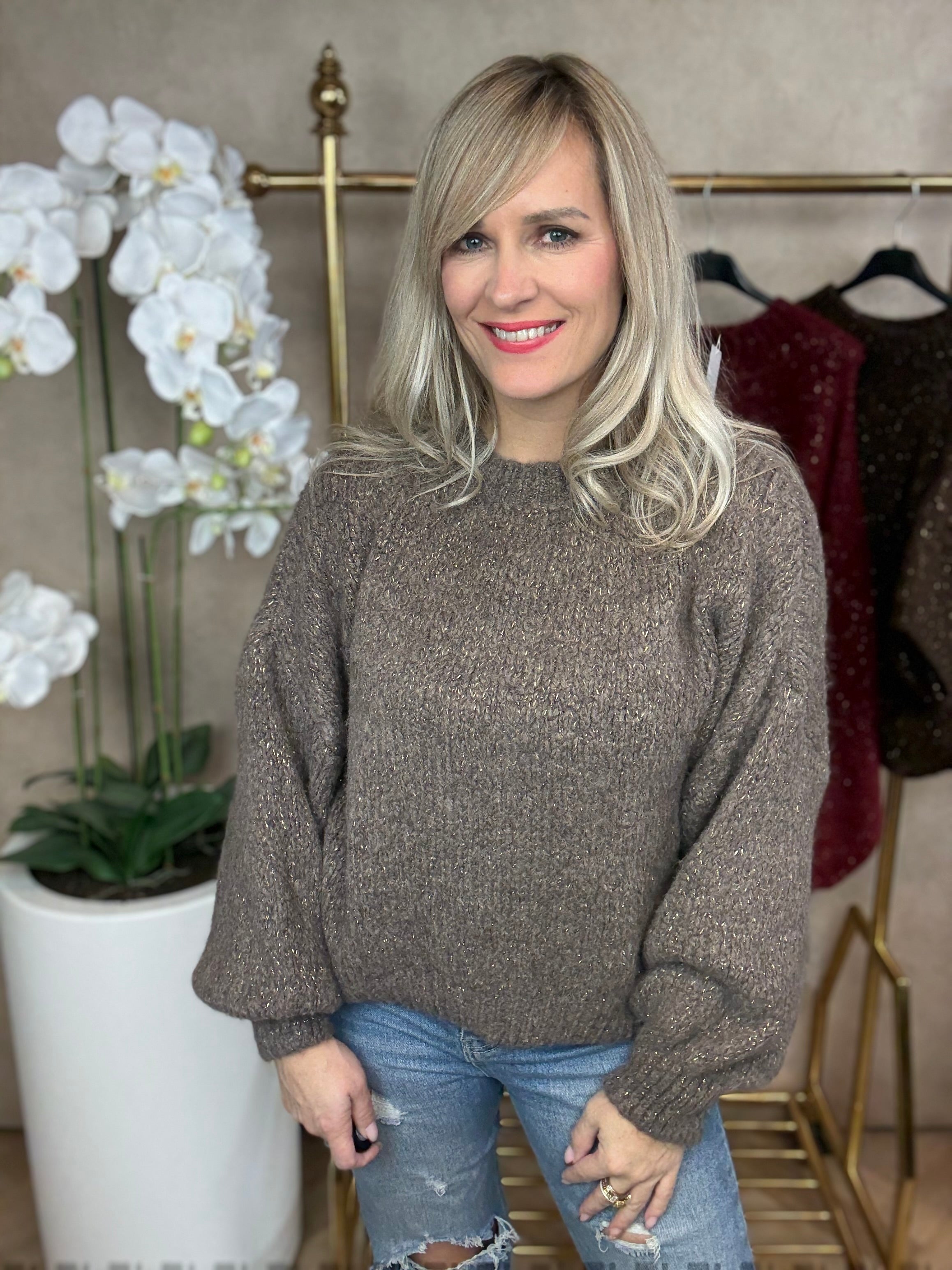 Trui | Ambika gebreid | Taupe