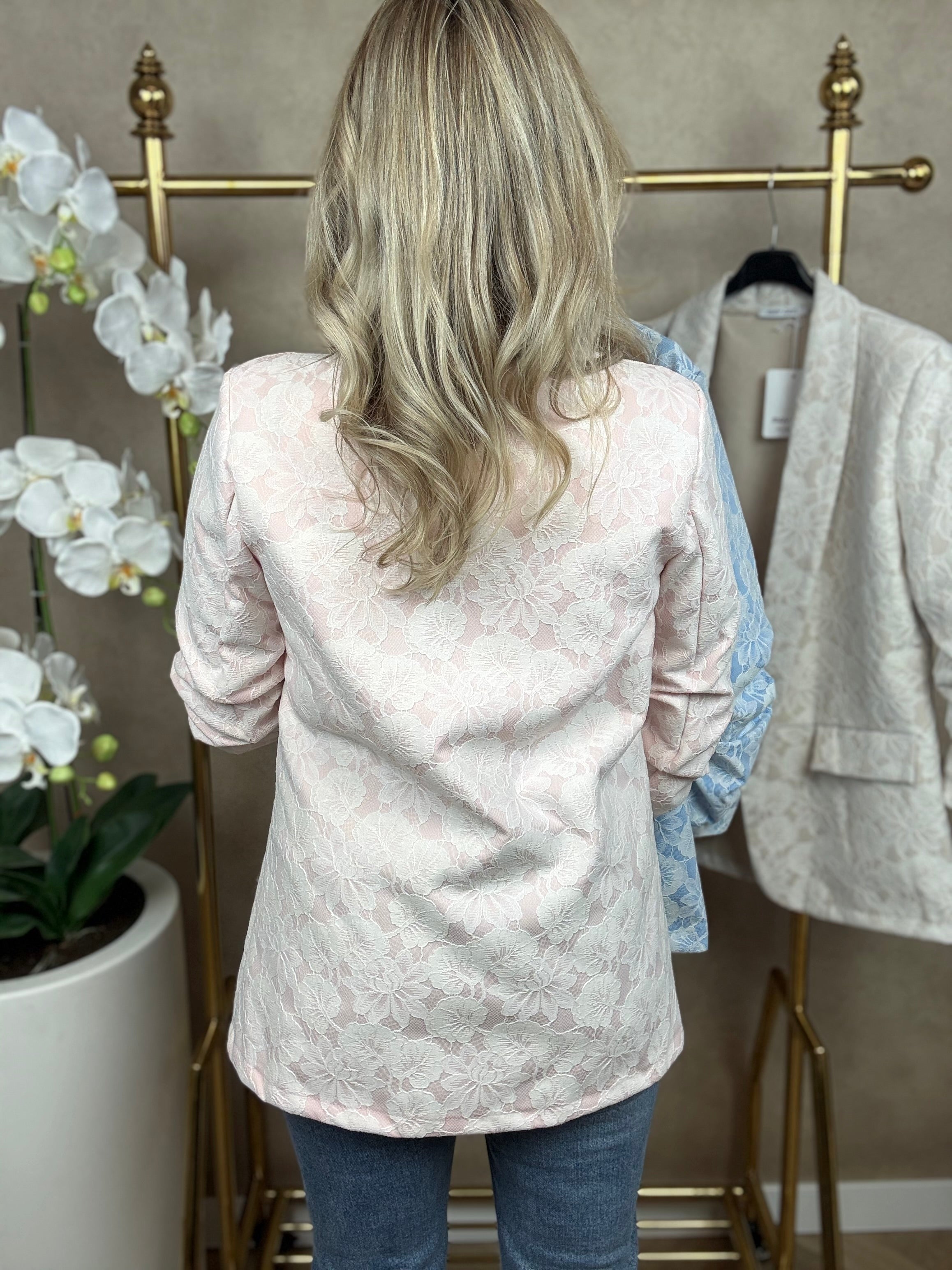 Blazer | Kant Bloem | Roze