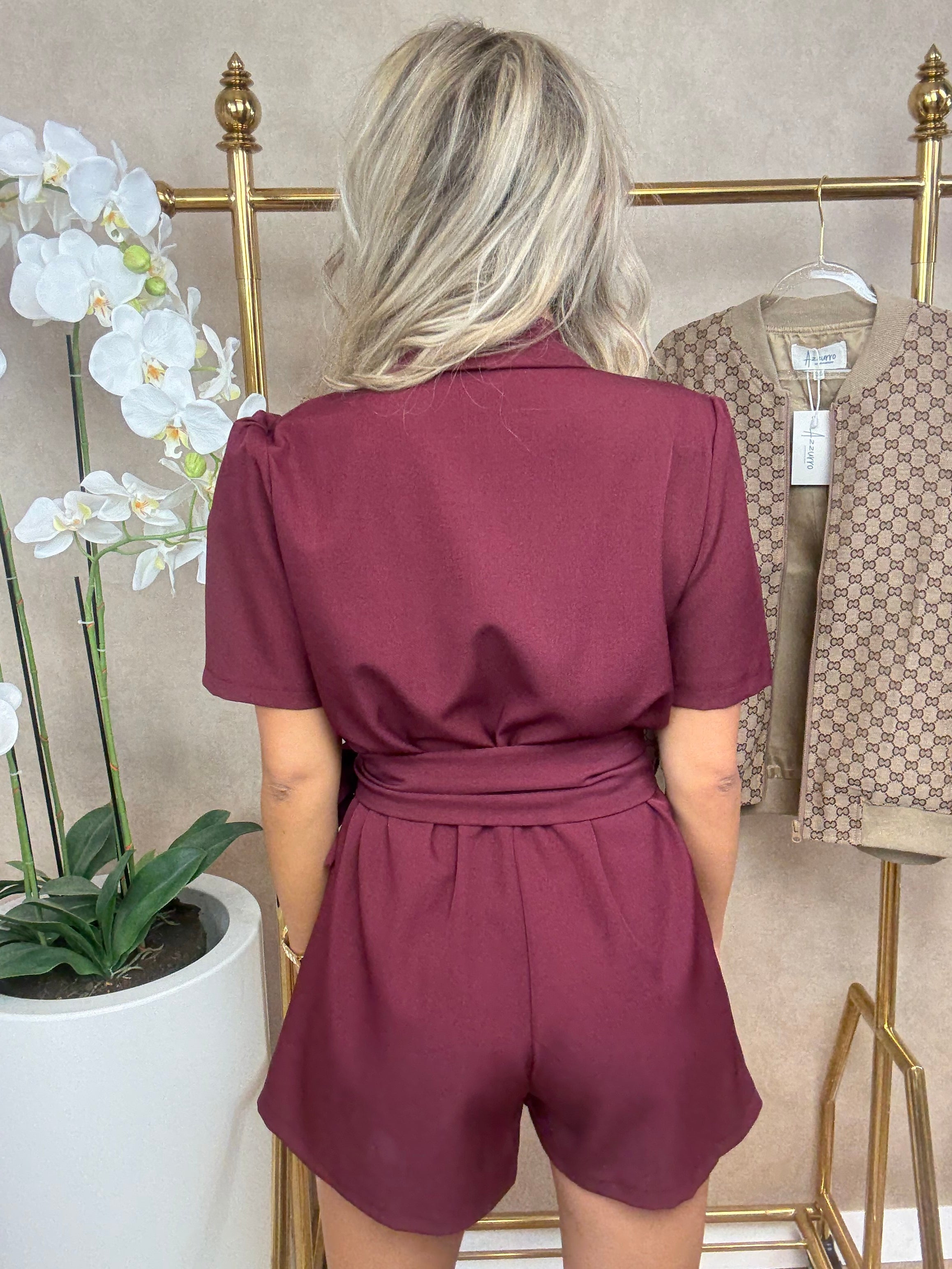 Jumpsuit | Milou | bordeaux rood