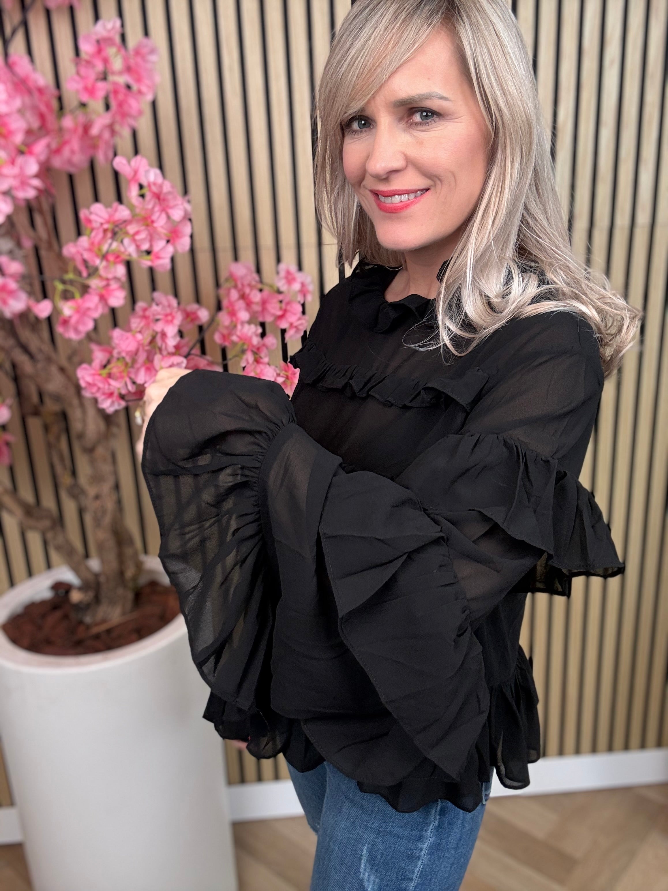 Top | Ruches | Zwart