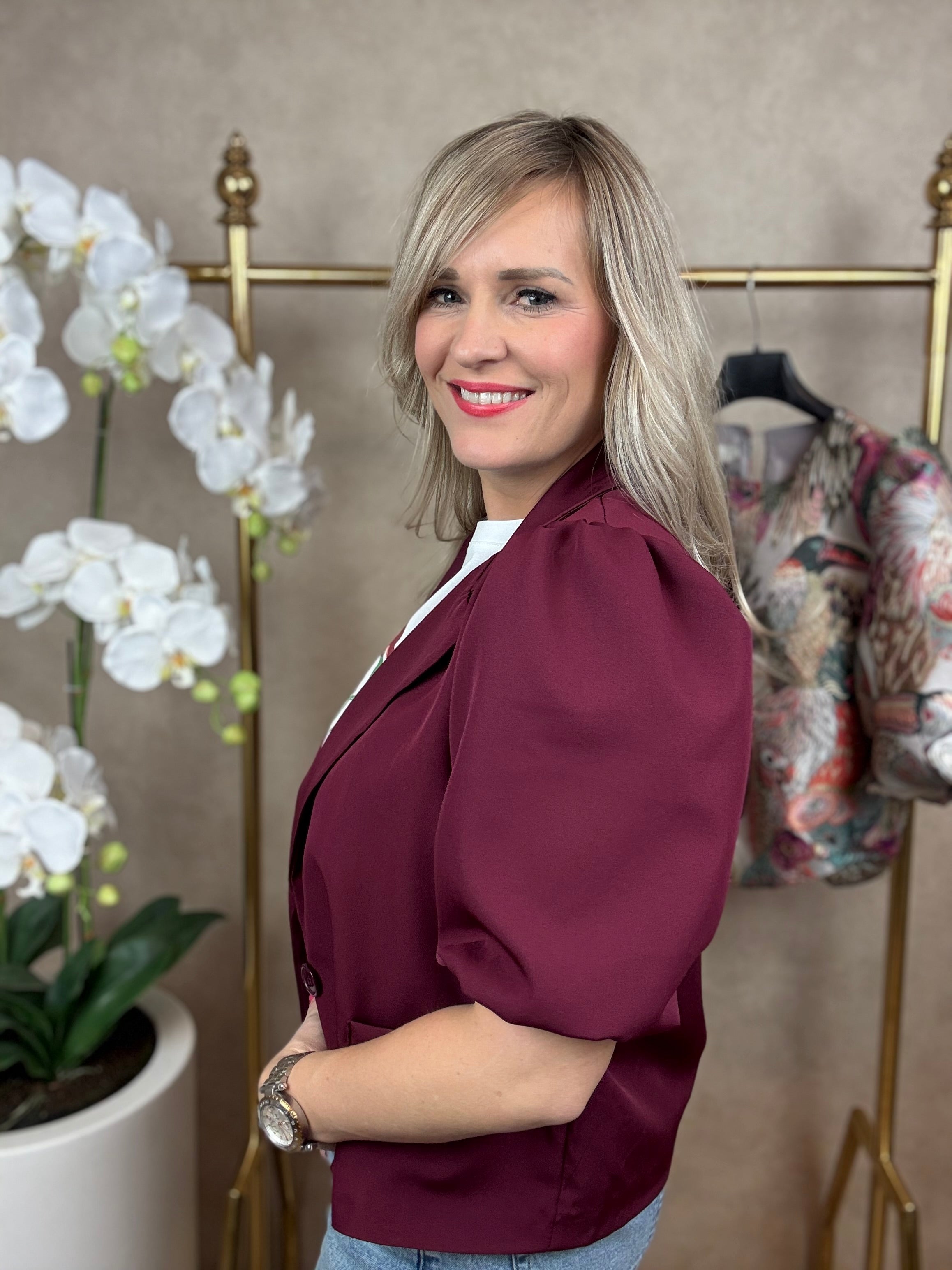 Blazer | Jenna | Bordeaux