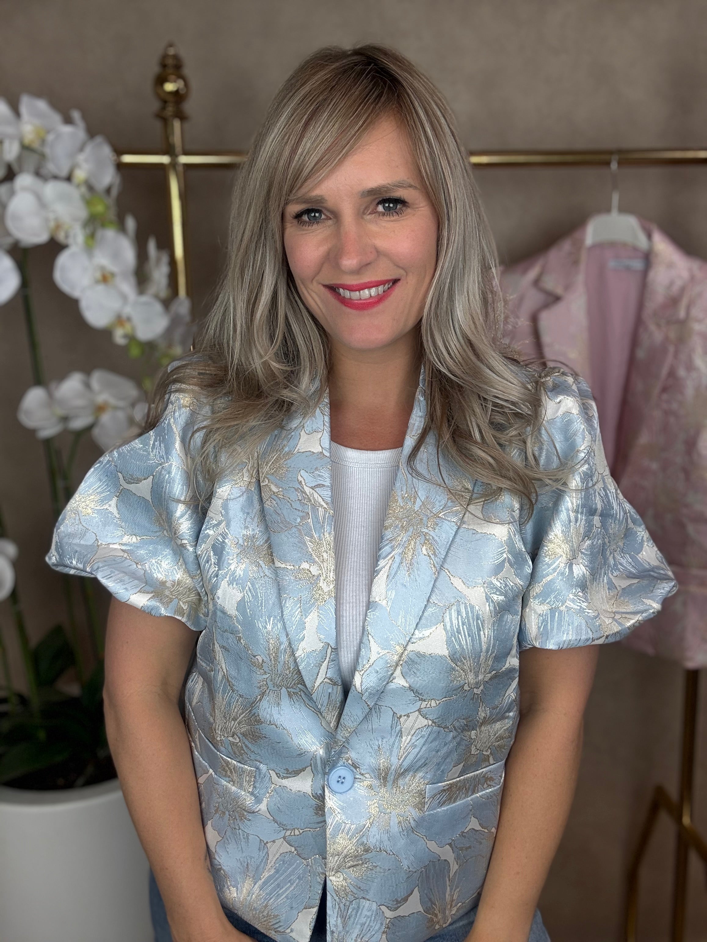 Blazer | Korte Mouw | Blauw