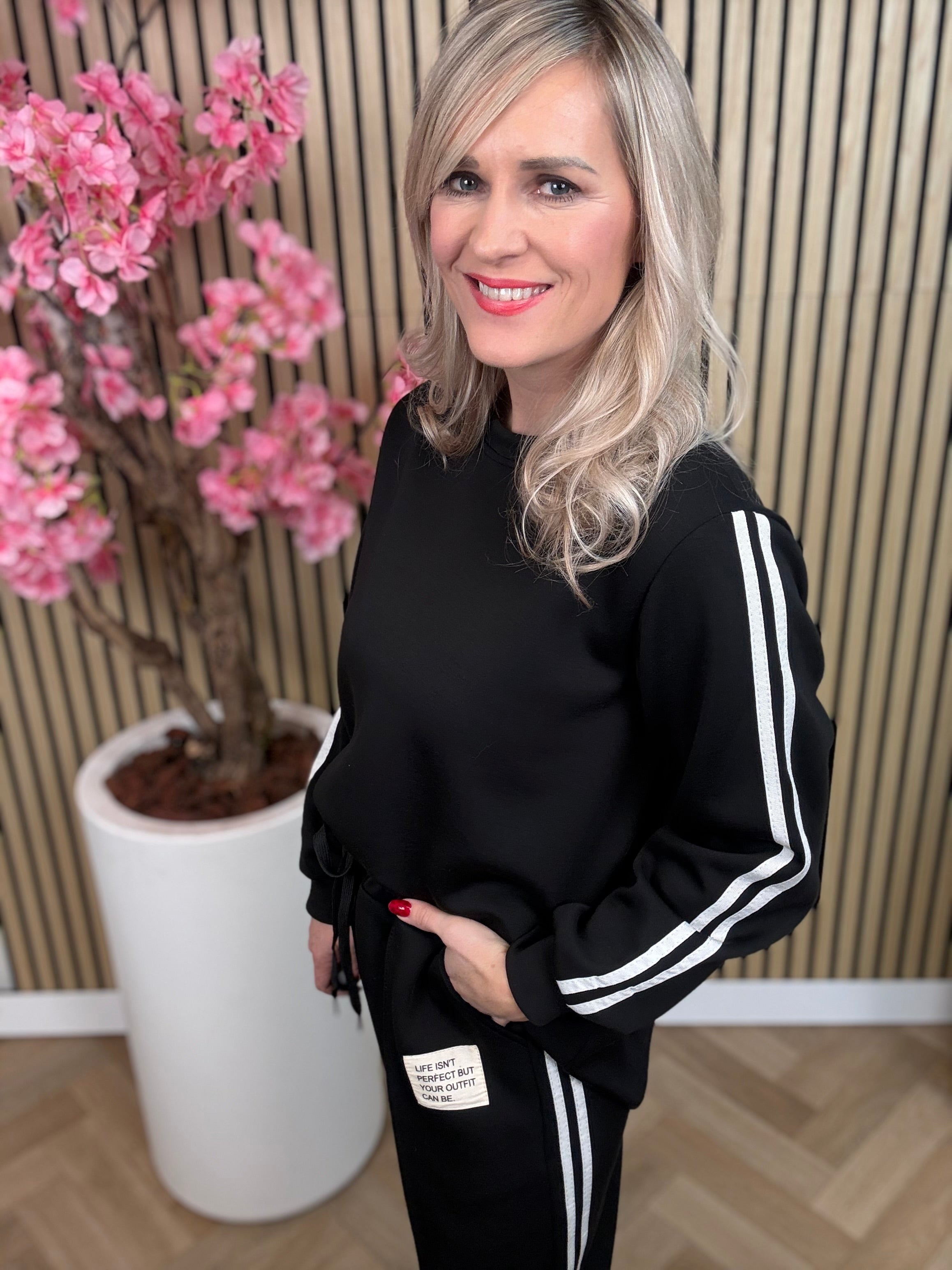 2-Delige set | Streep | Zwart